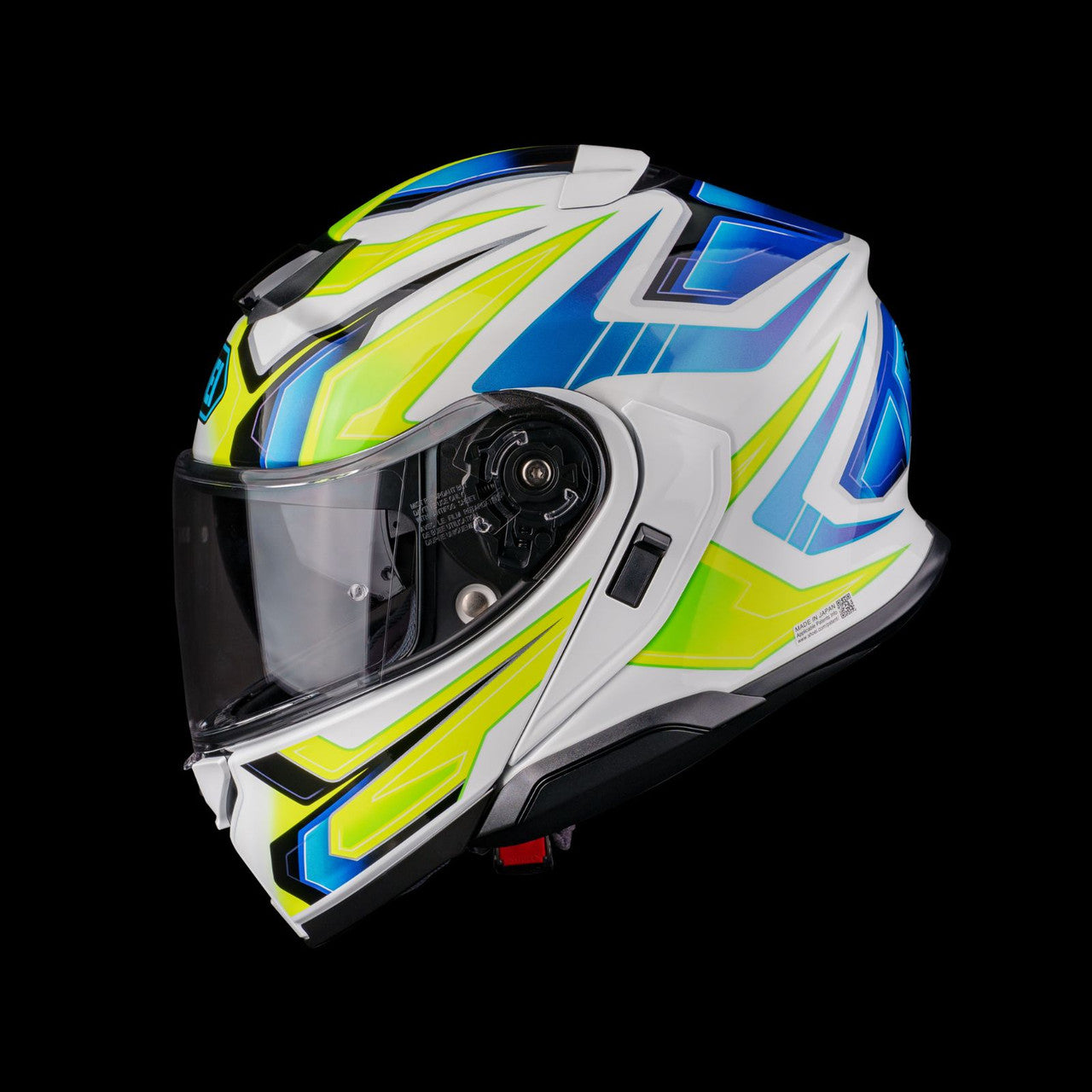 shoei-neotec-3-anthem-modular-motorcycle-helmet-white-hi-viz-side-view