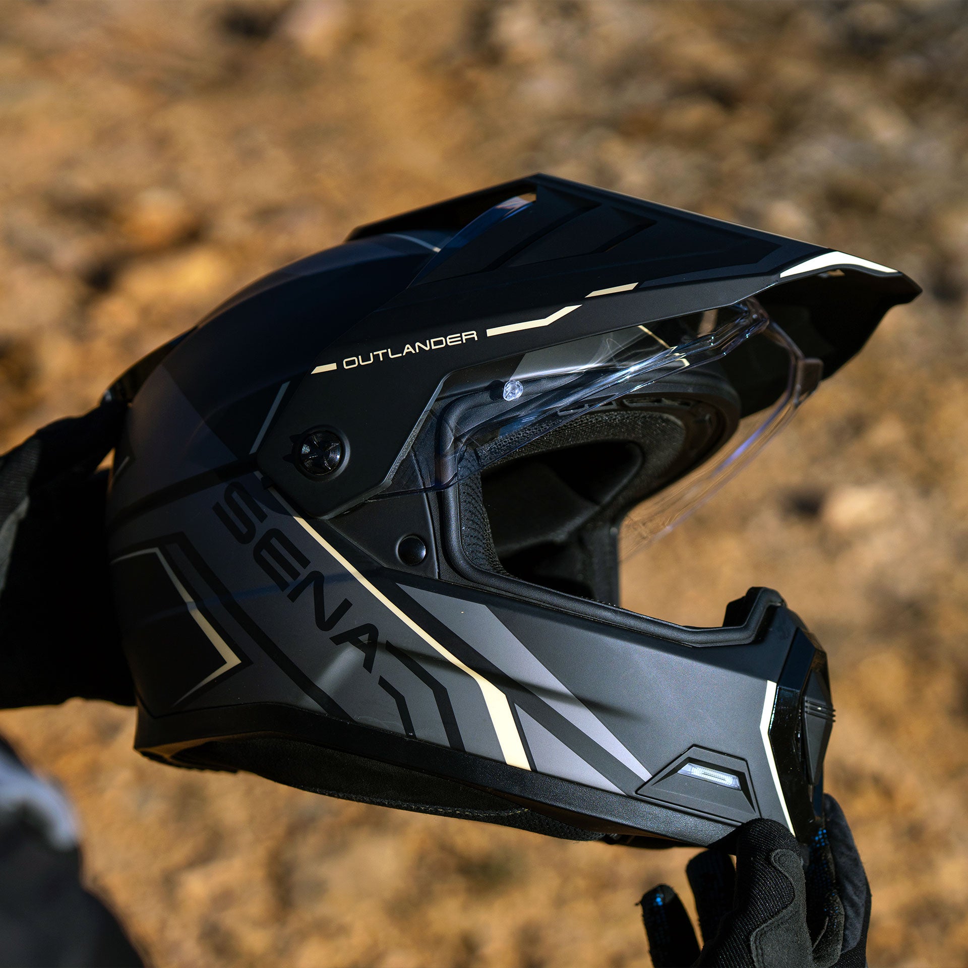 Sena Outlander Dual Sport Bluetooth Smart Motorcycle Helmet