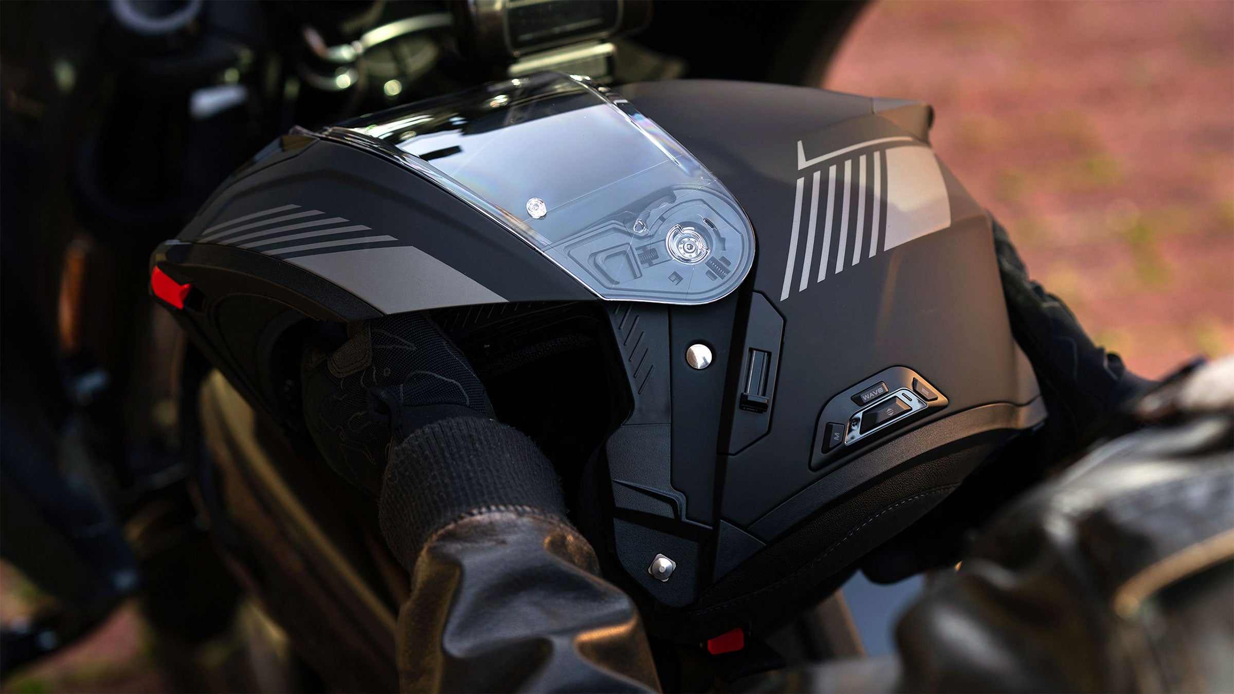Sena Specter Modular Smart Communication Motorcycle Helmet w/ Mesh Intercom by Harmon Kardon