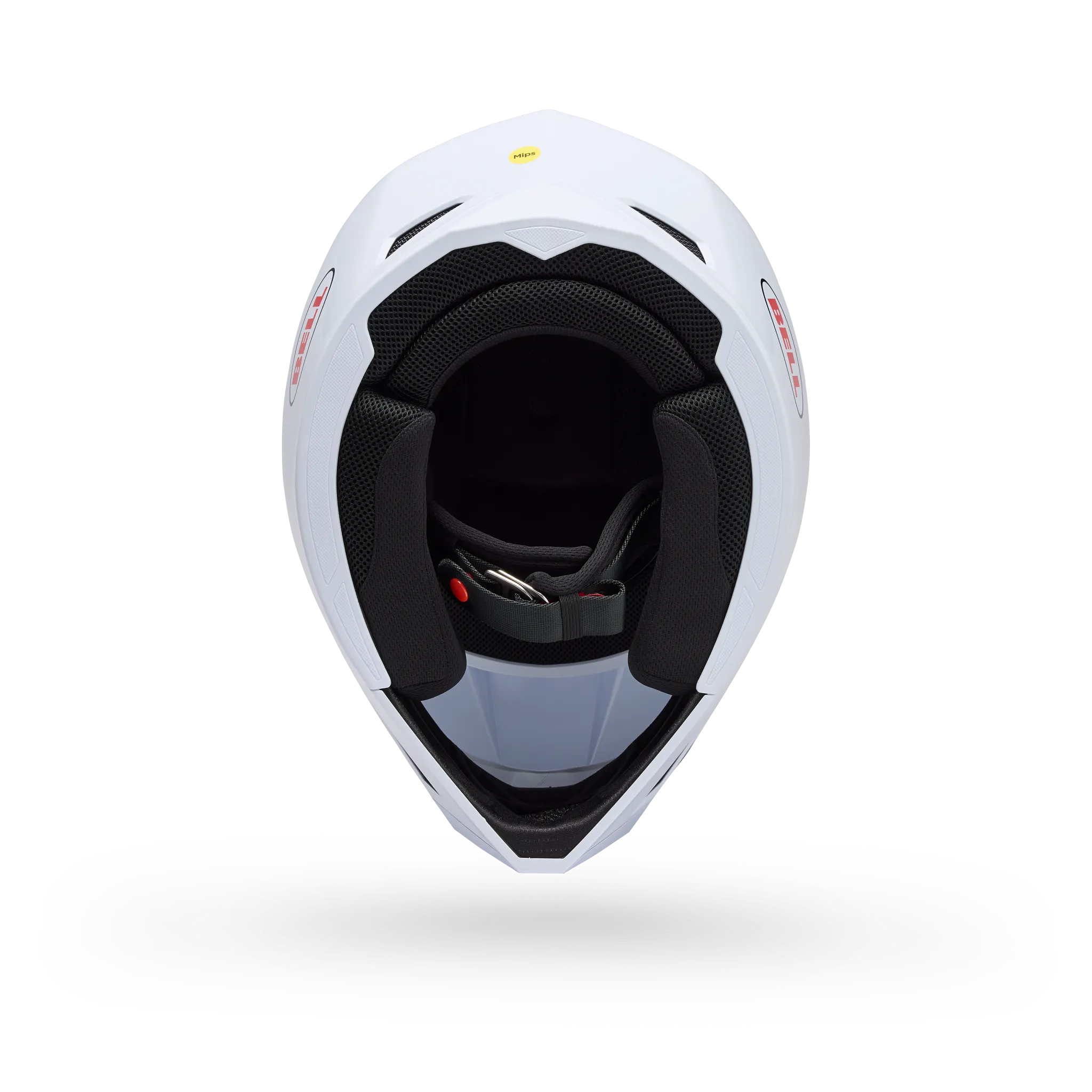 Bell MX-10 Mips Solid Motorcycle Helmet - White - Bottom View