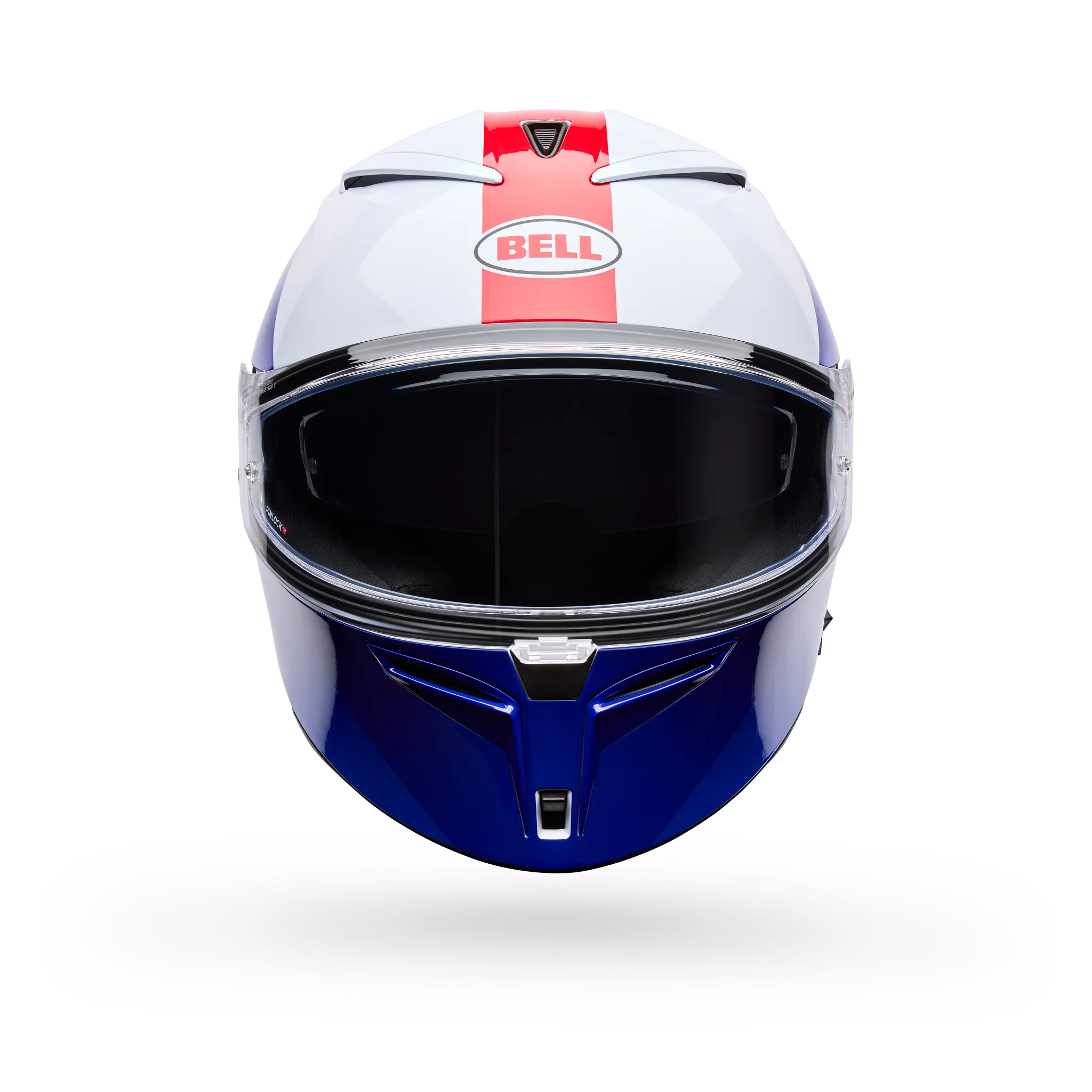 Bell Lithium Mips Bash Full Face Motorcycle Helmet - White/Blue - Front View