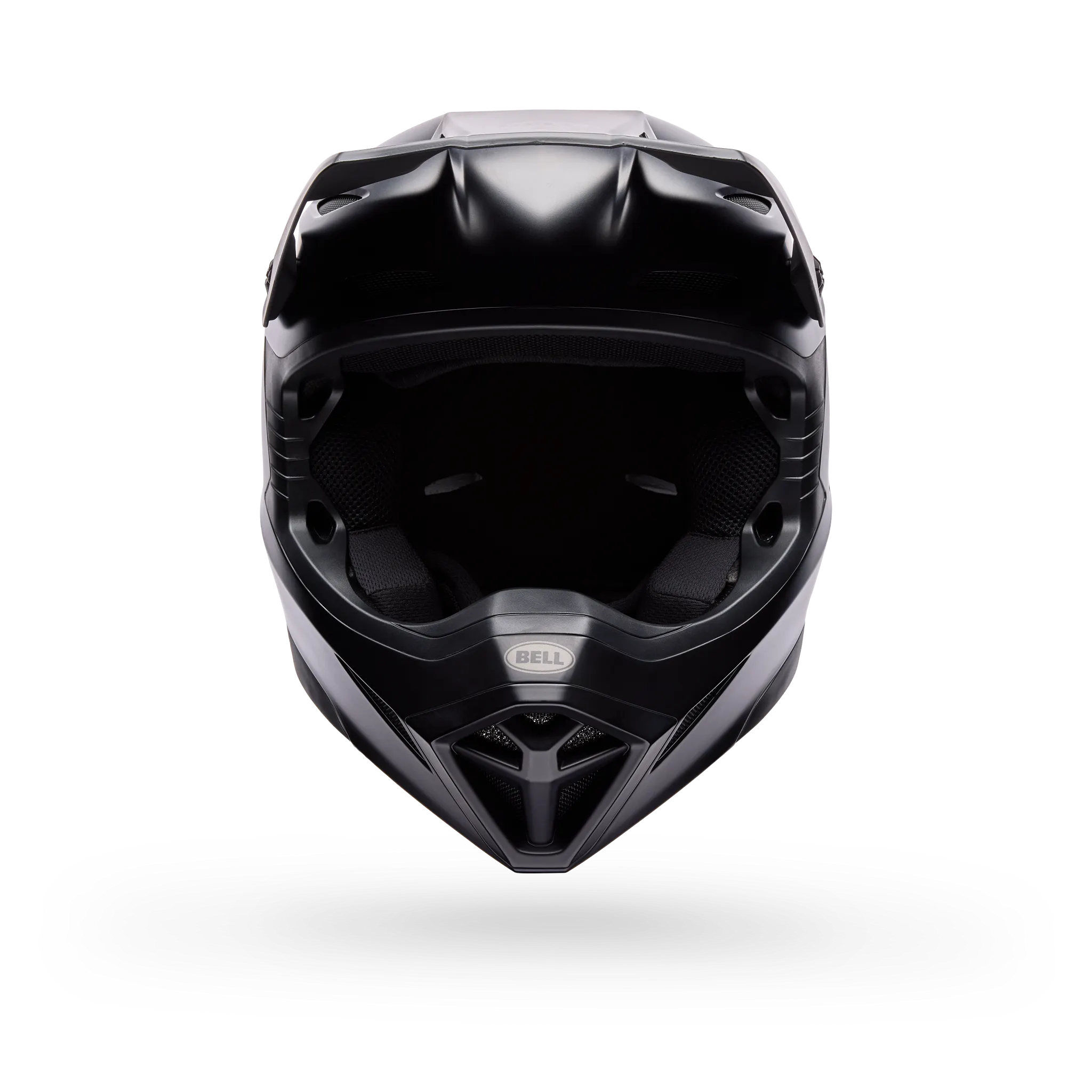 Bell MX-10 Mips Solid Motorcycle Helmet - Matte Black - Front View