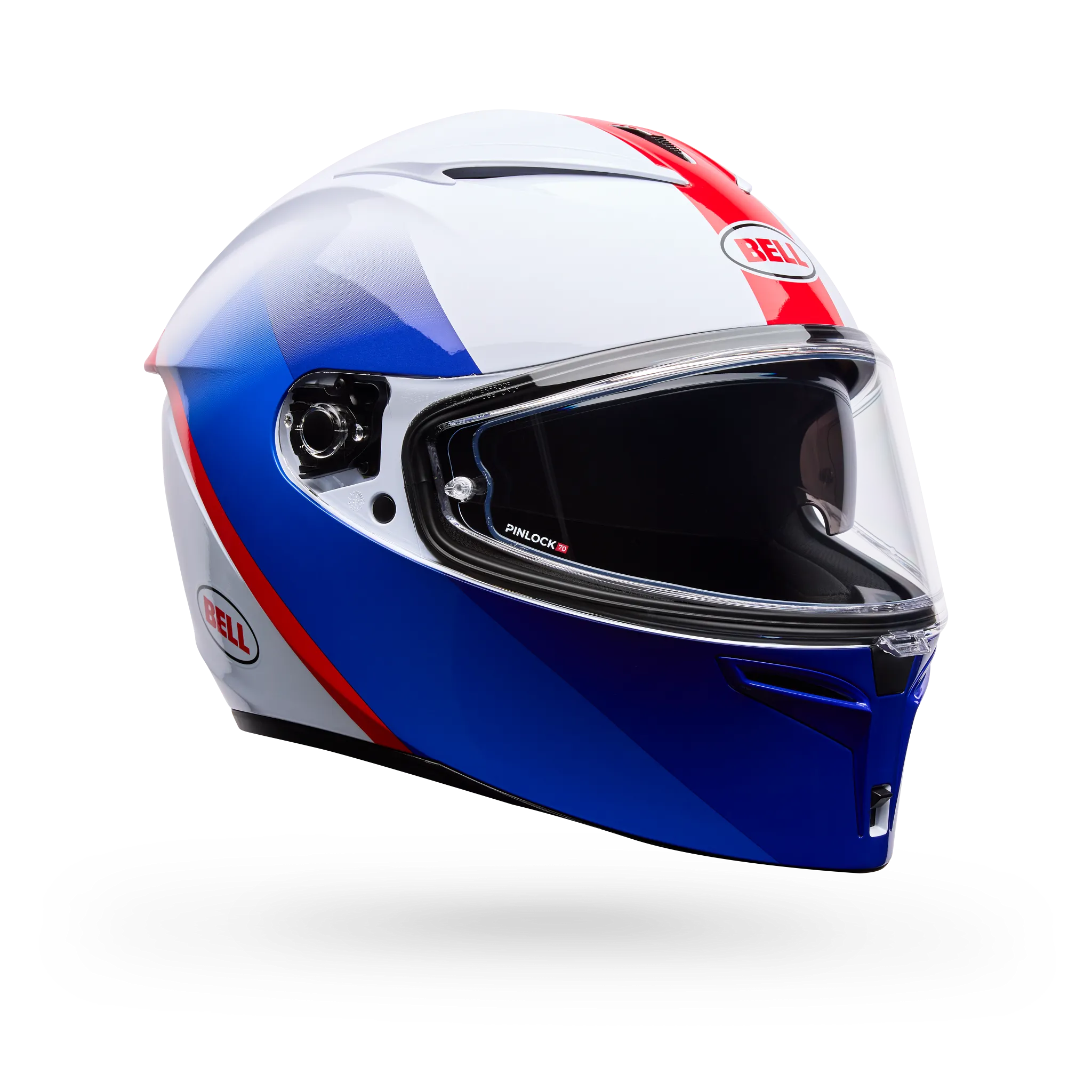 Bell Lithium Mips Bash Full Face Motorcycle Helmet - White/Blue - Main