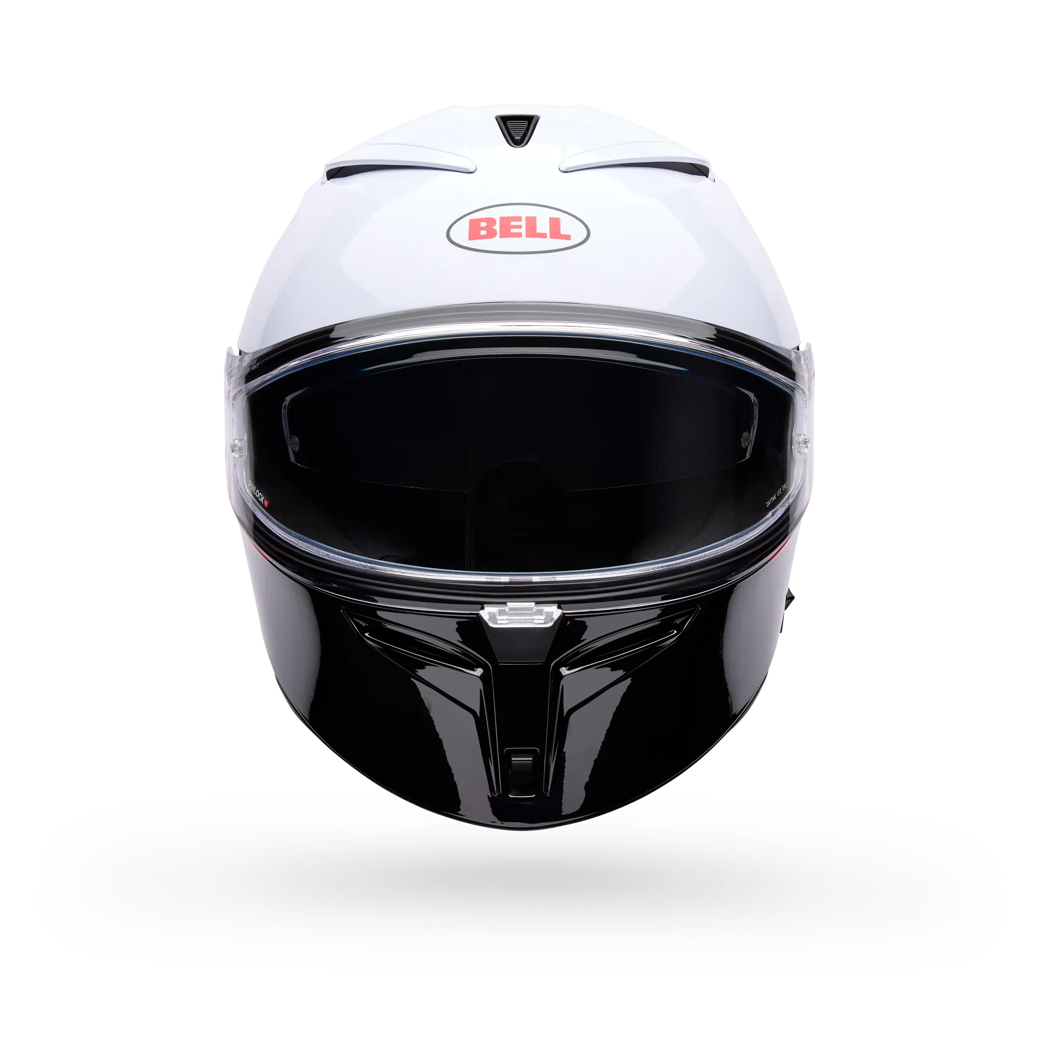 Bell Lithium Motion Full Face Motorcycle Helmet - White/Red - Front View