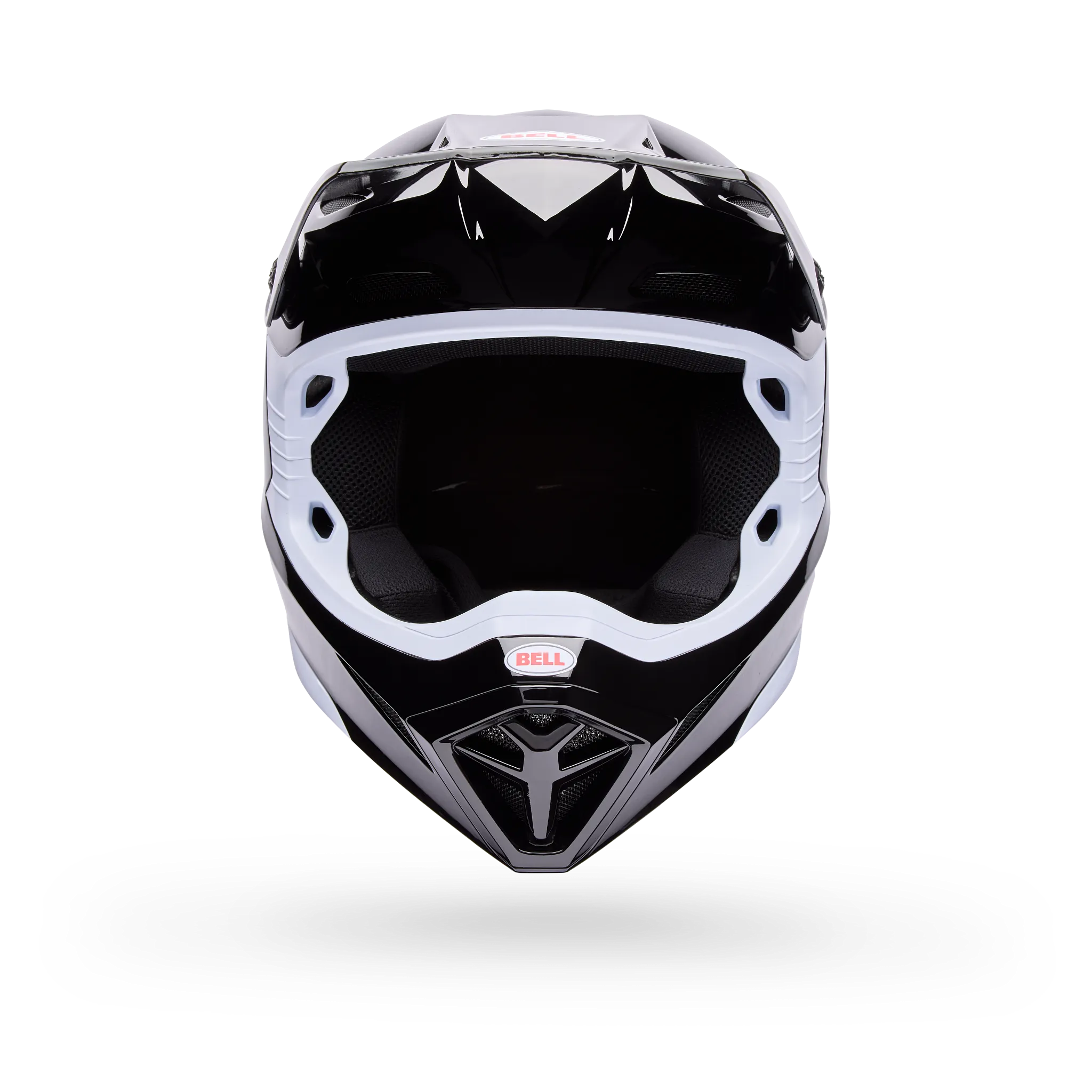 Bell MX-10 Mips Solid Motorcycle Helmet - Black - Front View