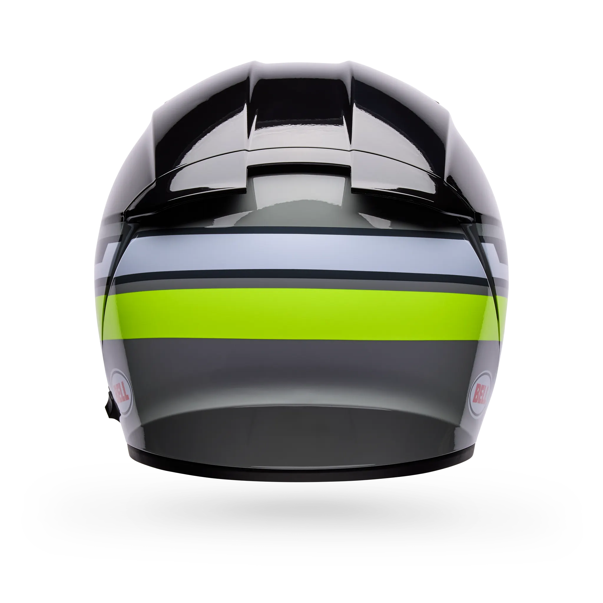 Bell Lithium Motion Full Face Motorcycle Helmet - Gray/Green - Back View