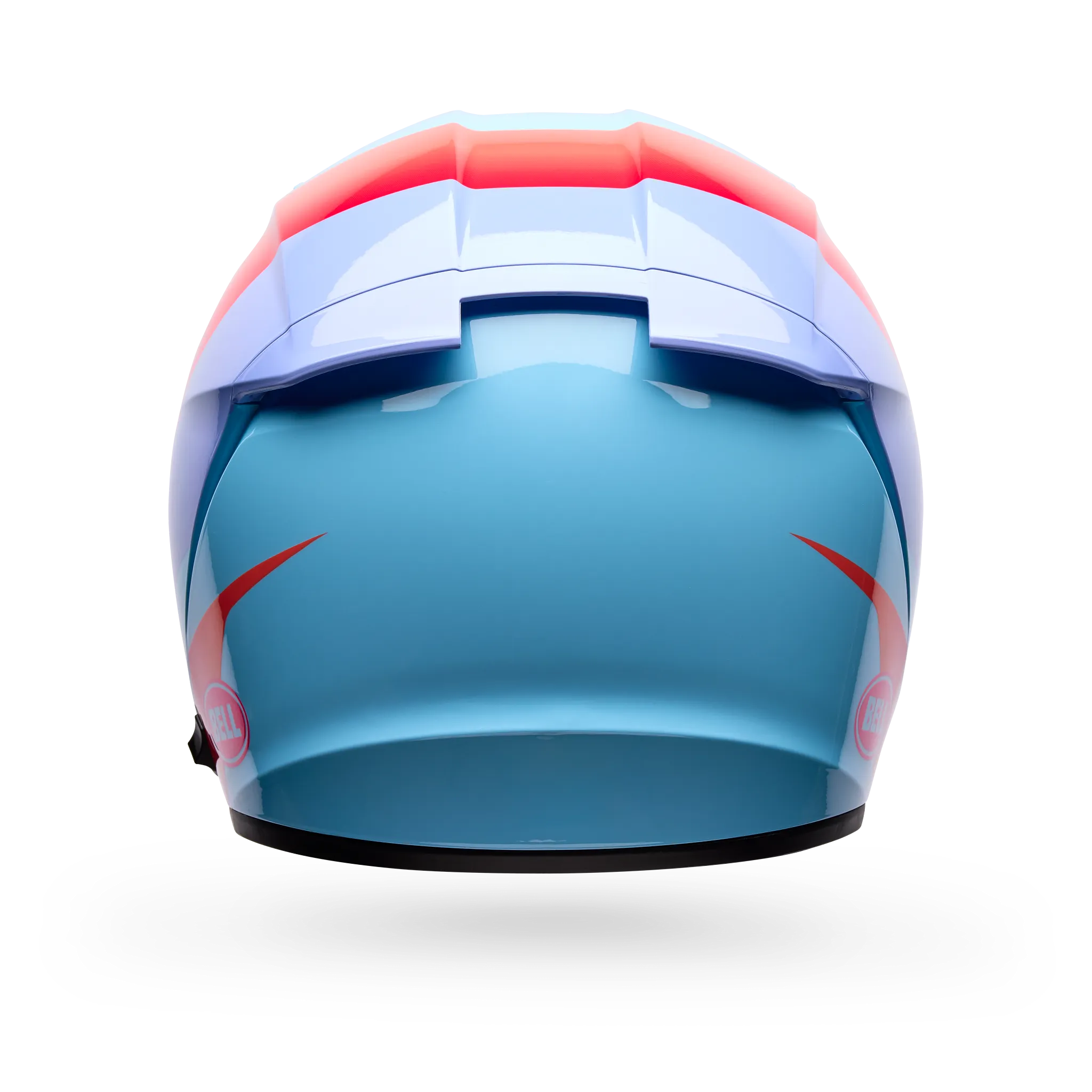 Bell Lithium Passion Full Face Motorcycle Helmet - Blue/Pink - Back View
