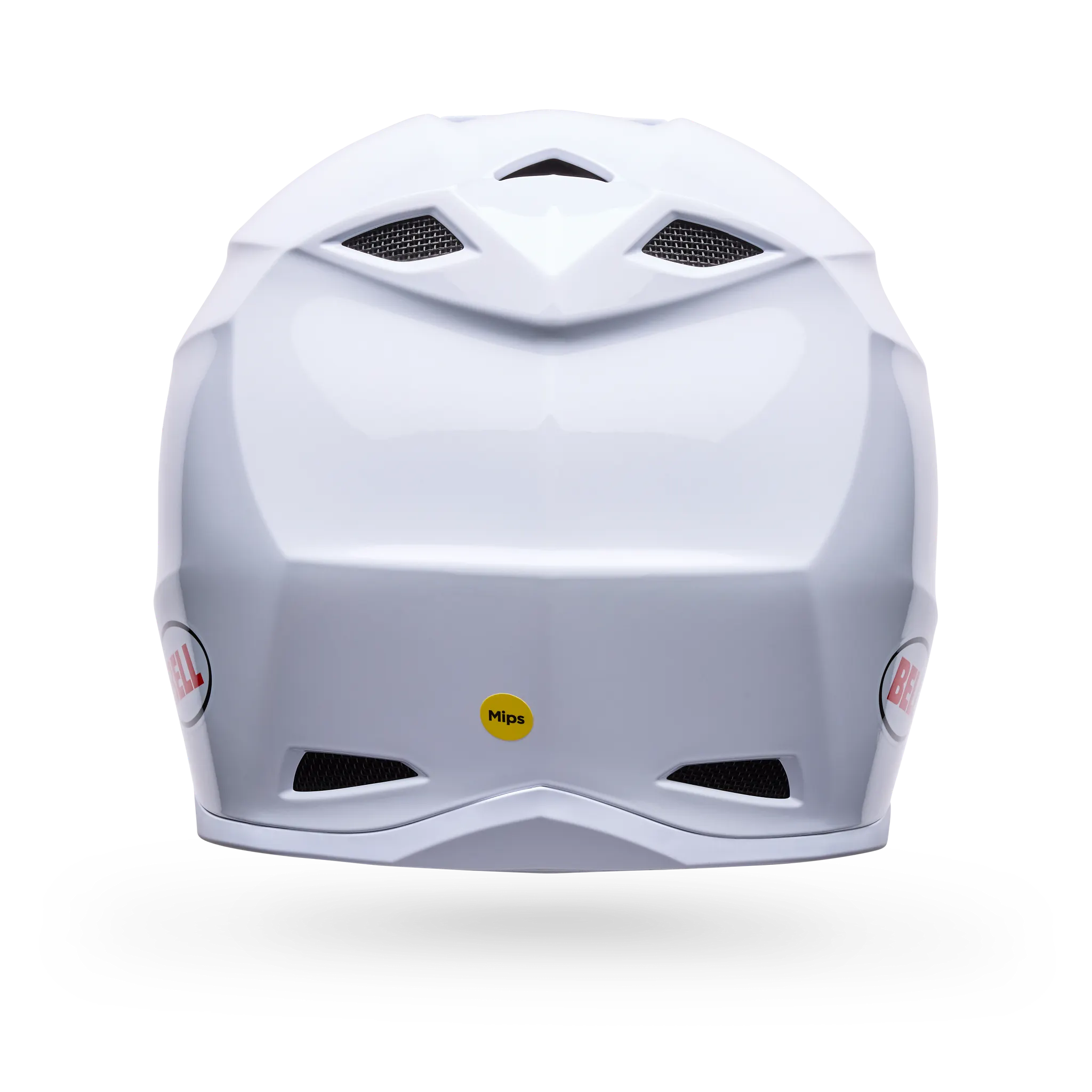 Bell MX-10 Mips Solid Motorcycle Helmet - White - Back View