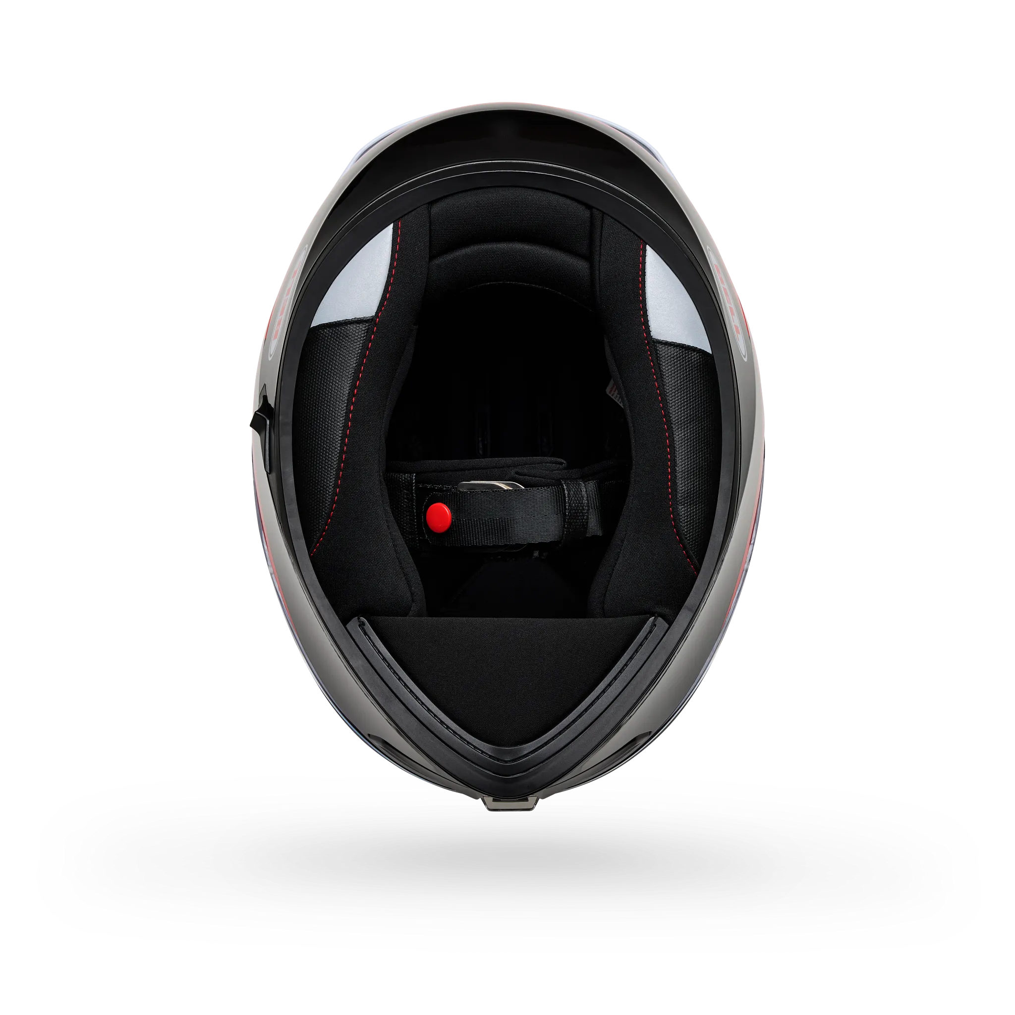 Bell Lithium Motion Full Face Motorcycle Helmet - White/Red - Bottom View