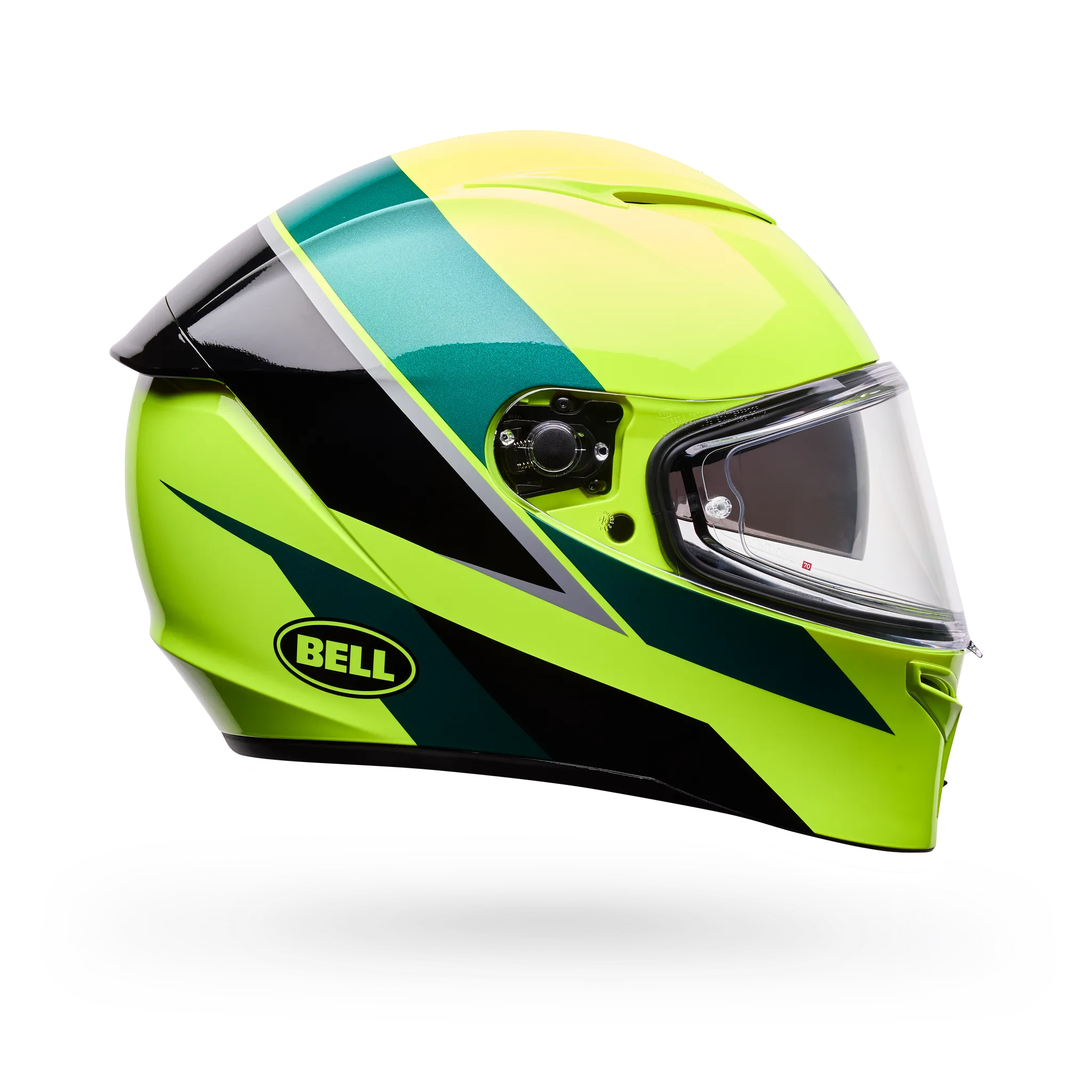 Bell Lithium Flip Full Face Motorcycle Helmet - Yellow - Side View