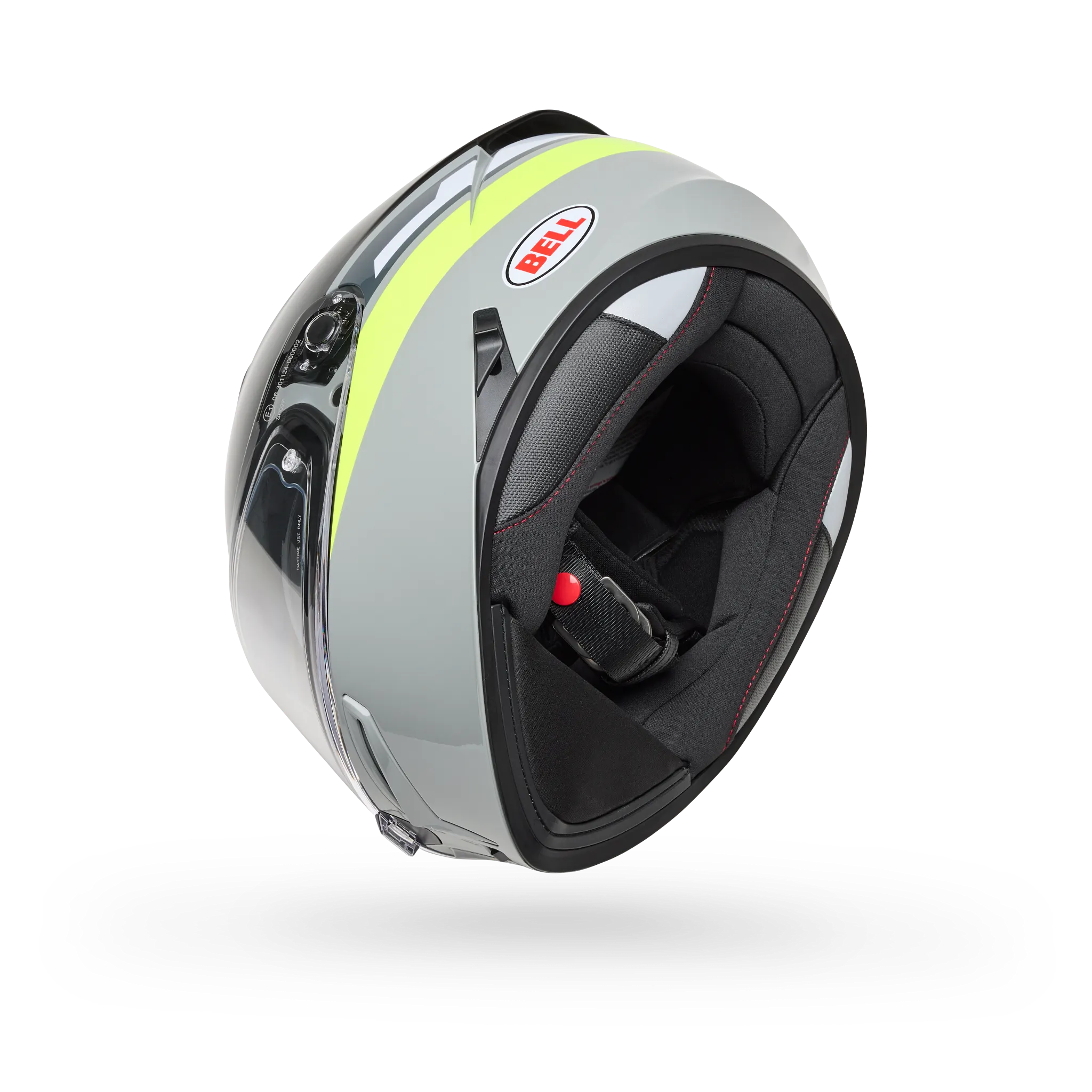 Bell Lithium Motion Full Face Motorcycle Helmet - Gray/Green - Bottom Side View