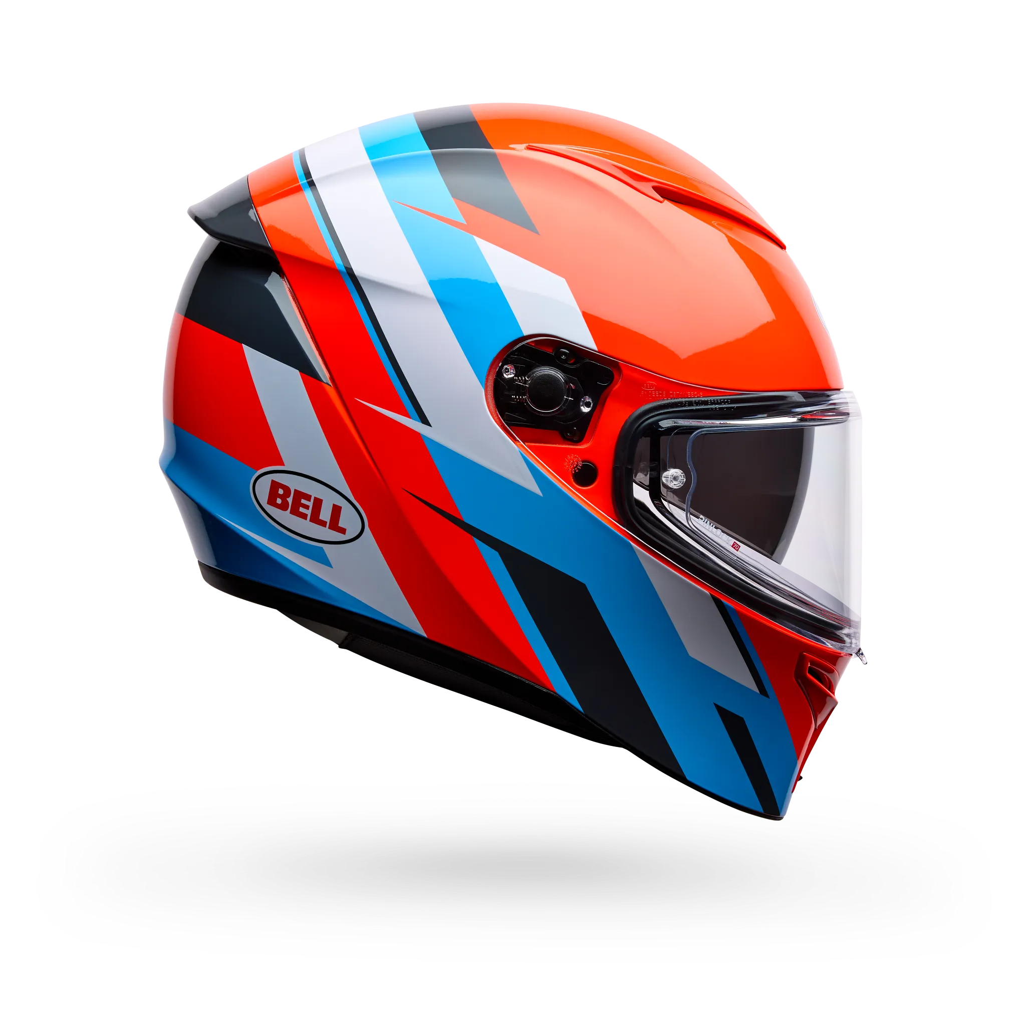 Bell Lithium Nova Full Face Motorcycle Helmet - Orange/Blue - Side View