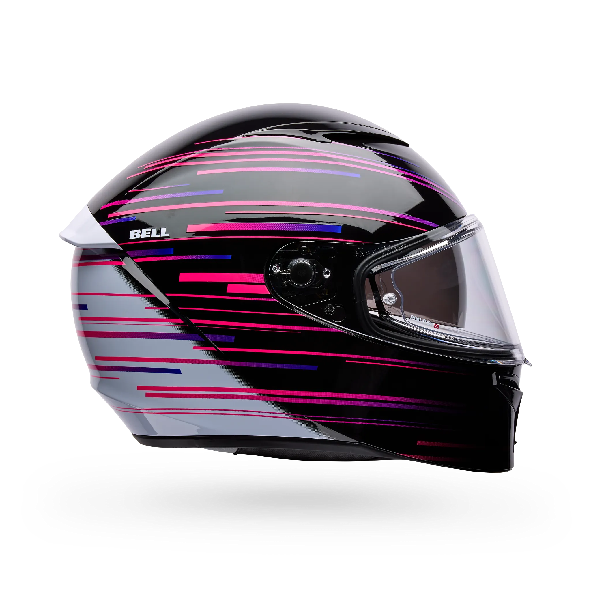 Bell Lithium Velo Full Face Motorcycle Helmet - Black/Purple - Side View