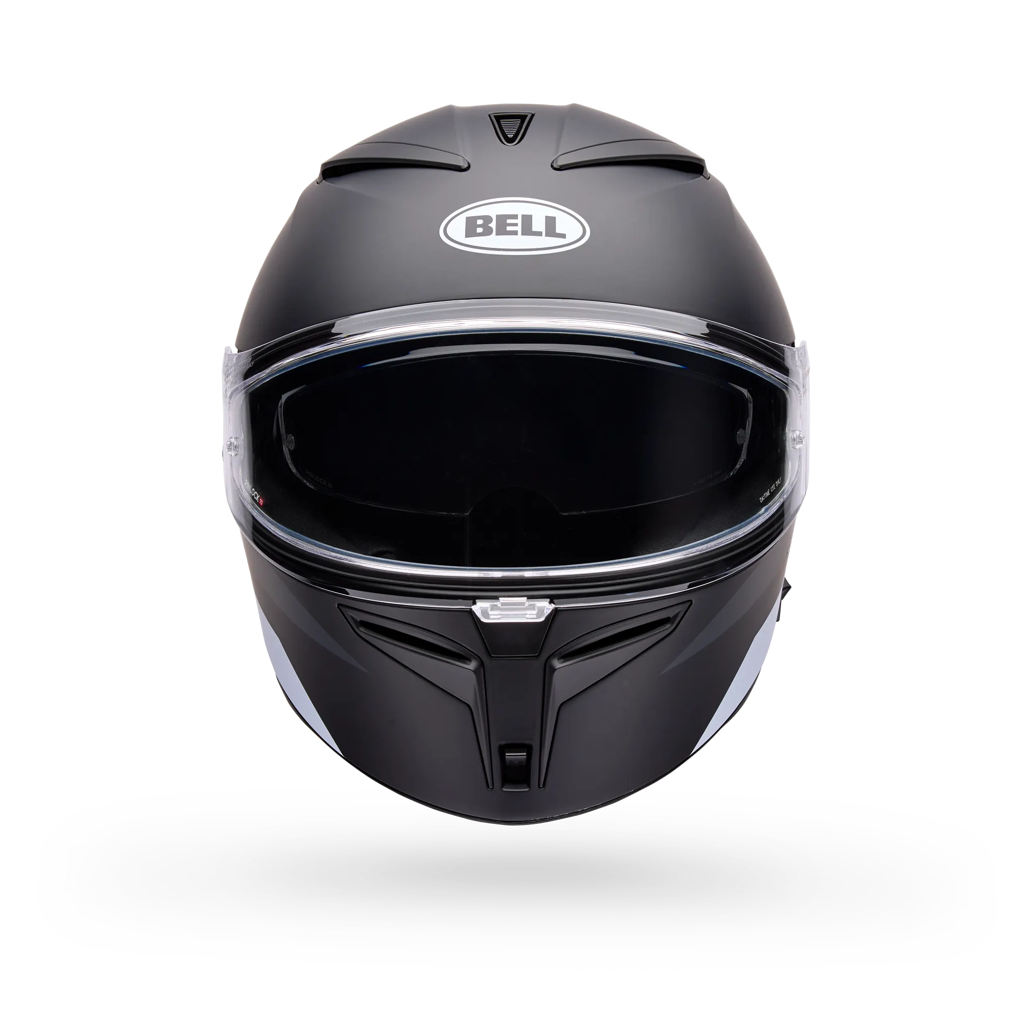 Bell Lithium Flip Full Face Motorcycle Helmet - Black/White - Front View