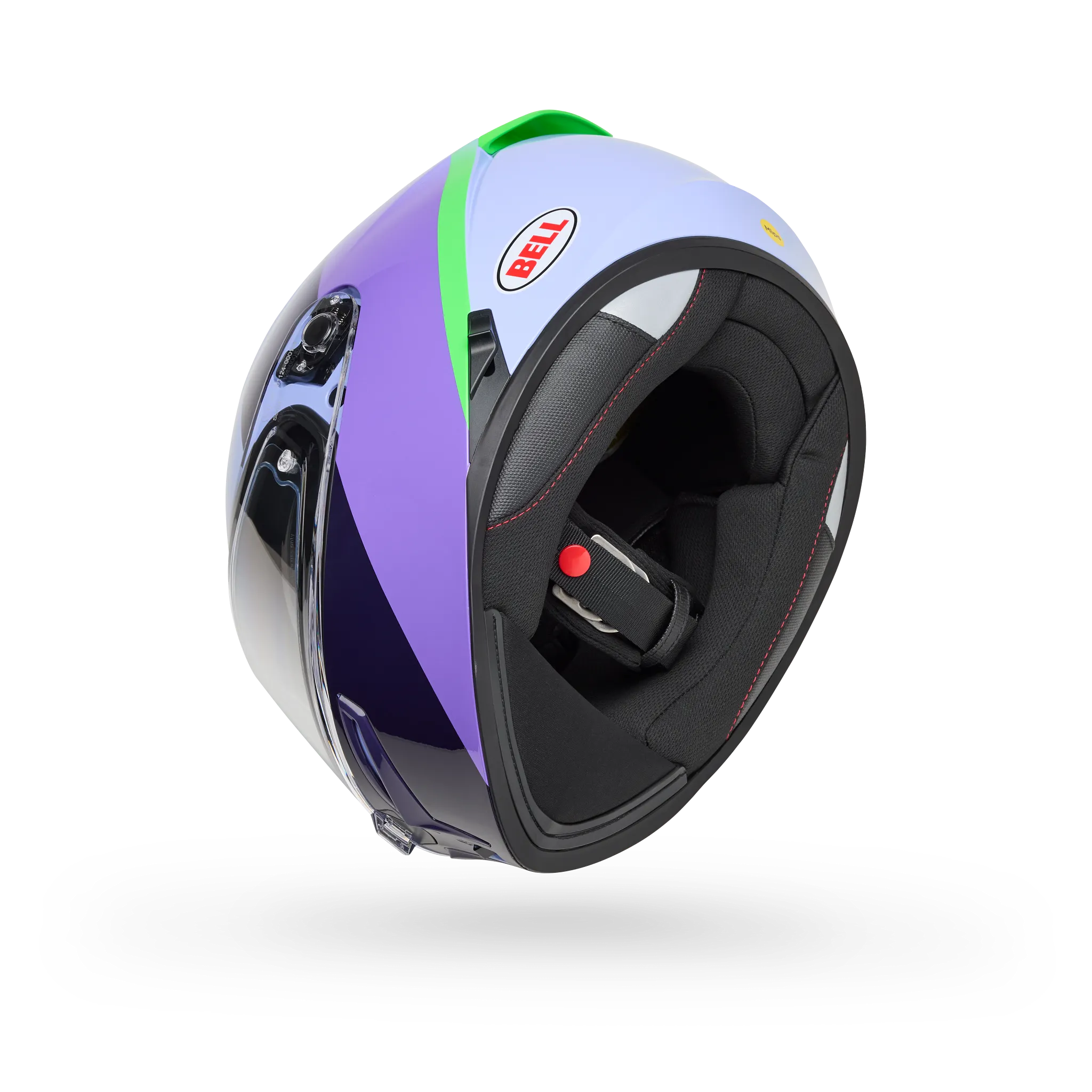 Bell Lithium Mips Bash Full Face Motorcycle Helmet - Purple - Bottom Side View