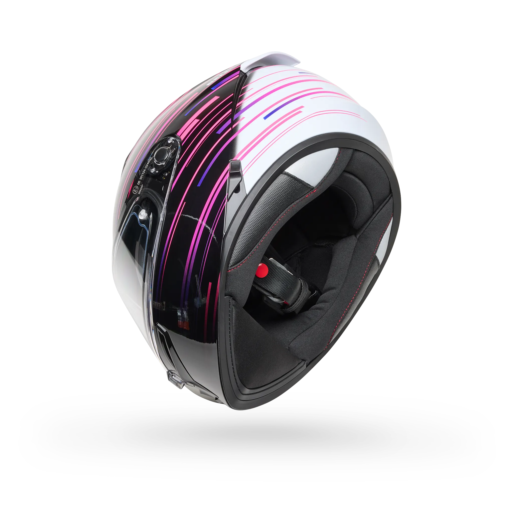 Bell Lithium Velo Full Face Motorcycle Helmet - Black/Purple - Bottom Side View