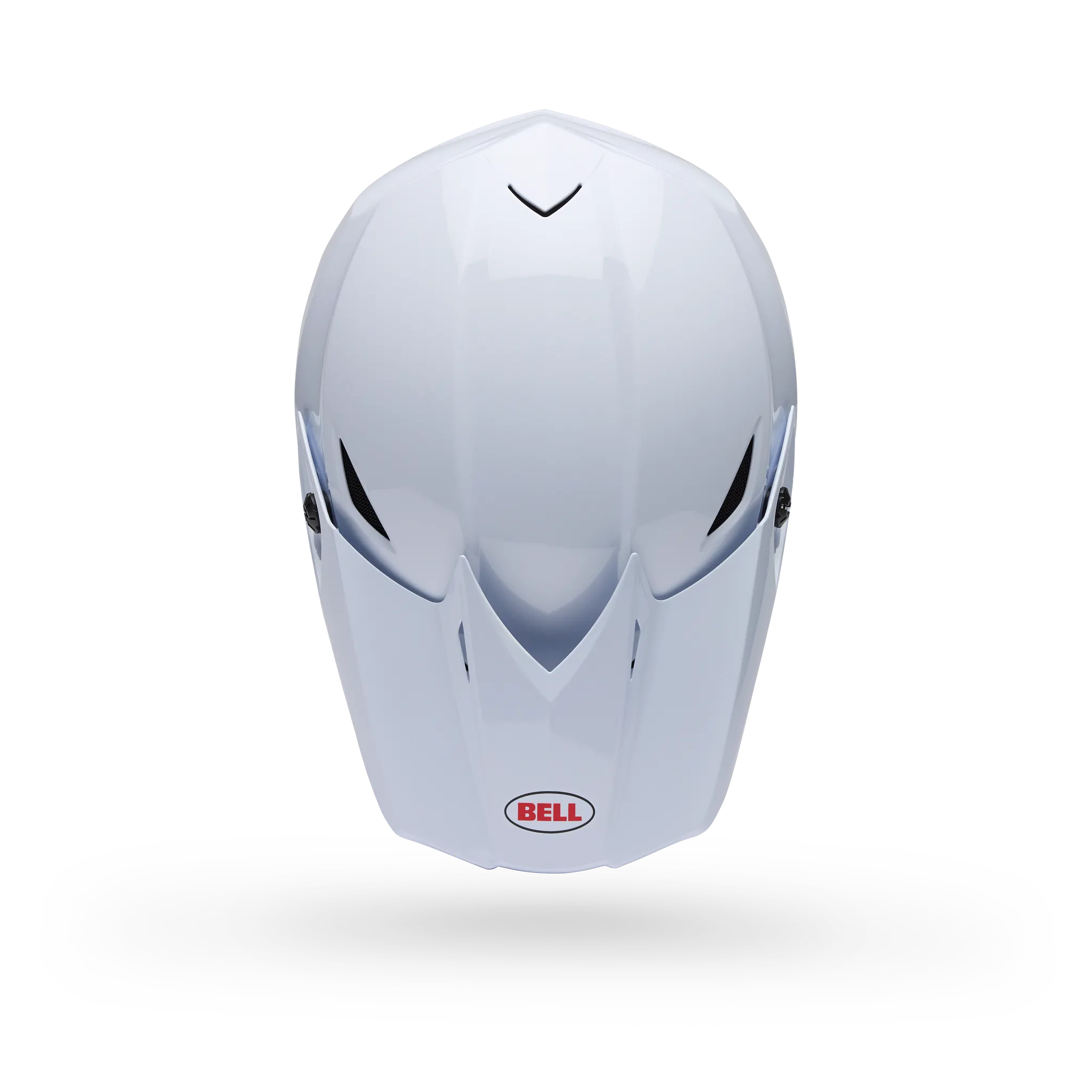 Bell MX-10 Mips Solid Motorcycle Helmet - White - Top View