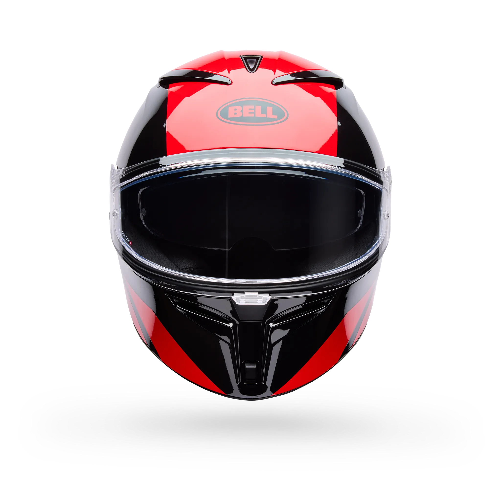 Bell Lithium Mips Tech Full Face Motorcycle Helmet - Red/Black - Front View