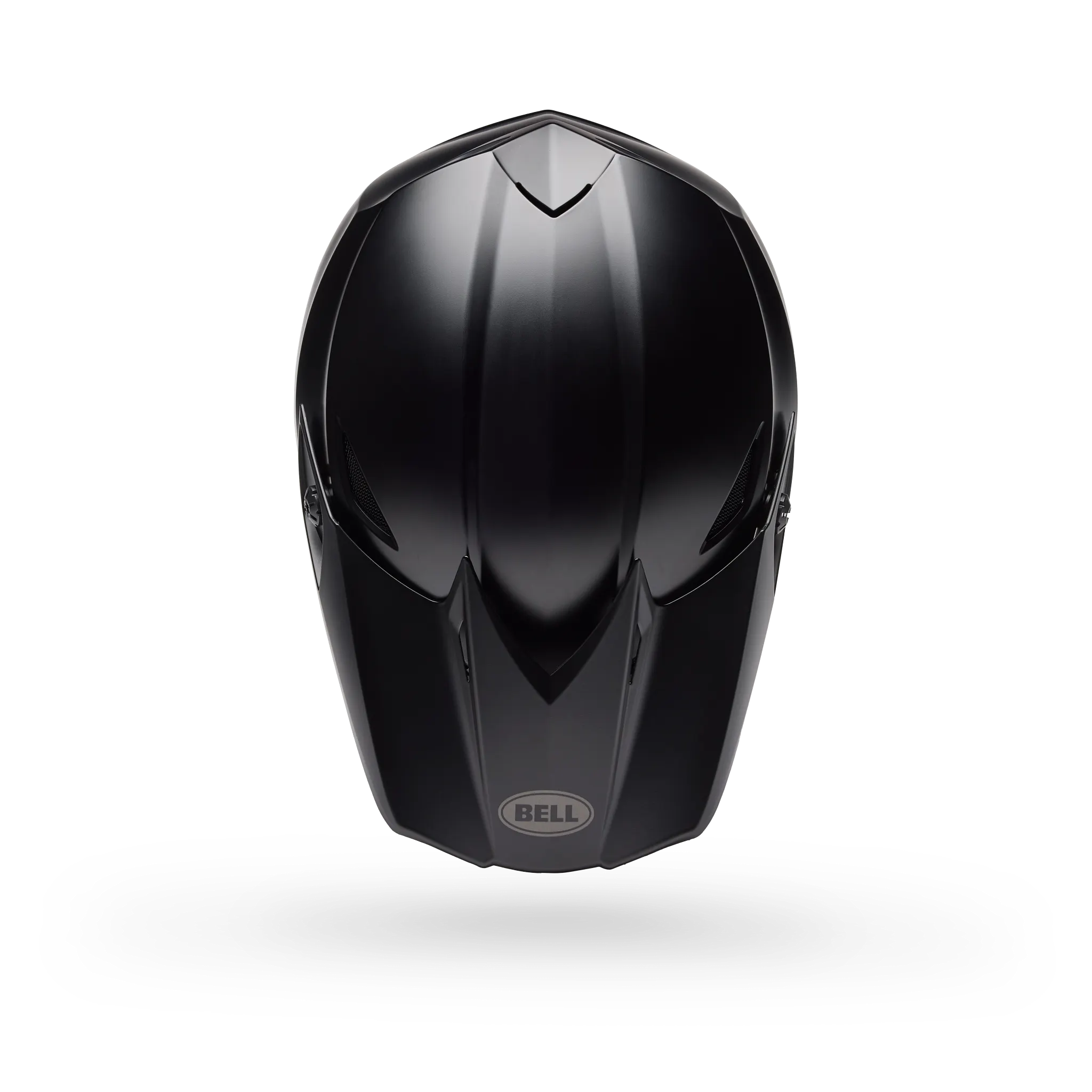 Bell MX-10 Mips Solid Motorcycle Helmet - Matte Black - Top View