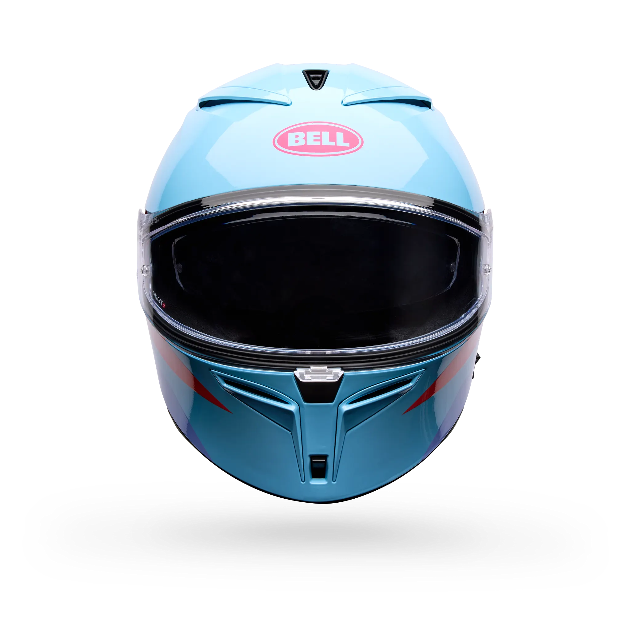 Bell Lithium Passion Full Face Motorcycle Helmet - Blue/Pink - Front View