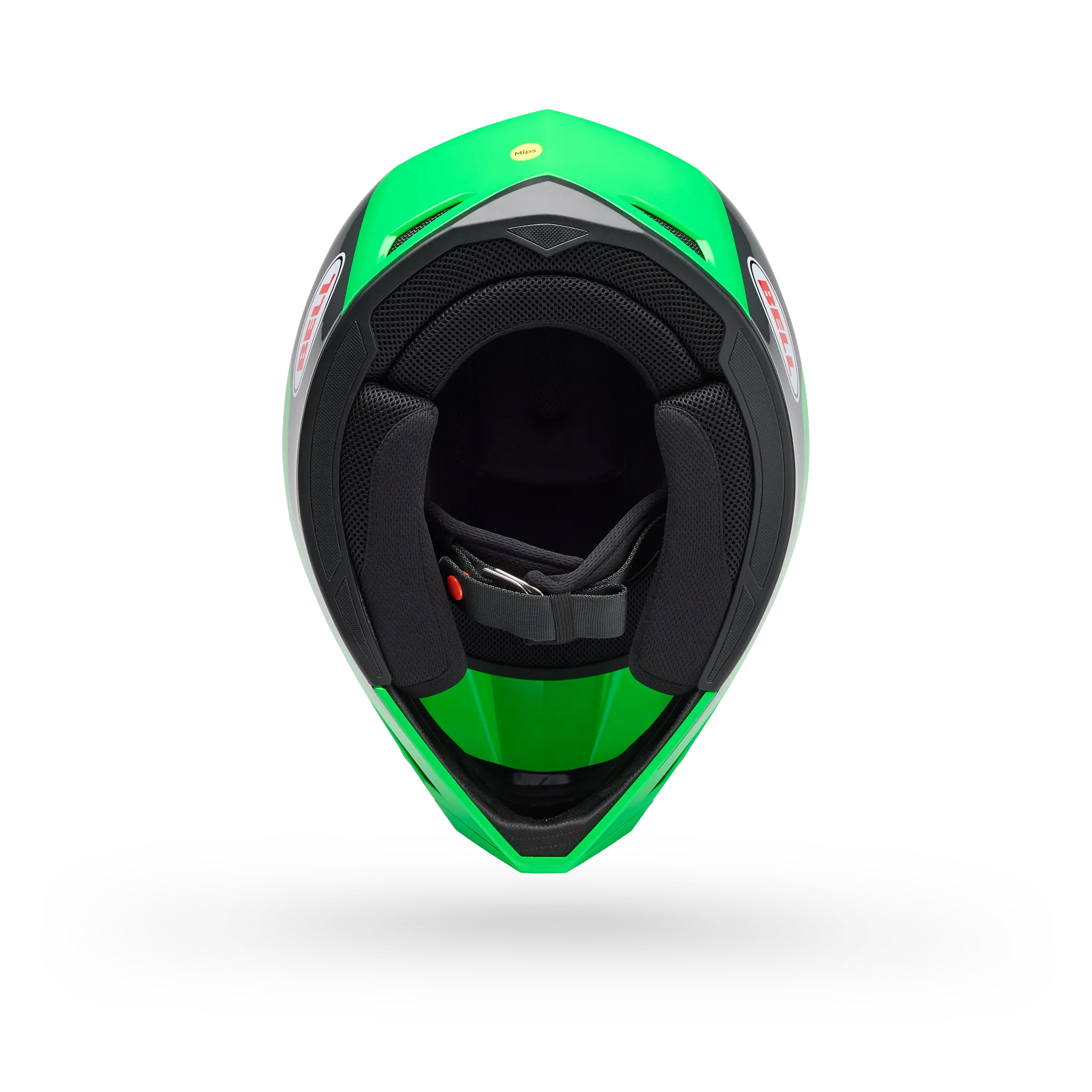 Bell MX-10 Mips Dyno Motorcycle Helmet - Green/Grey - Bottom View