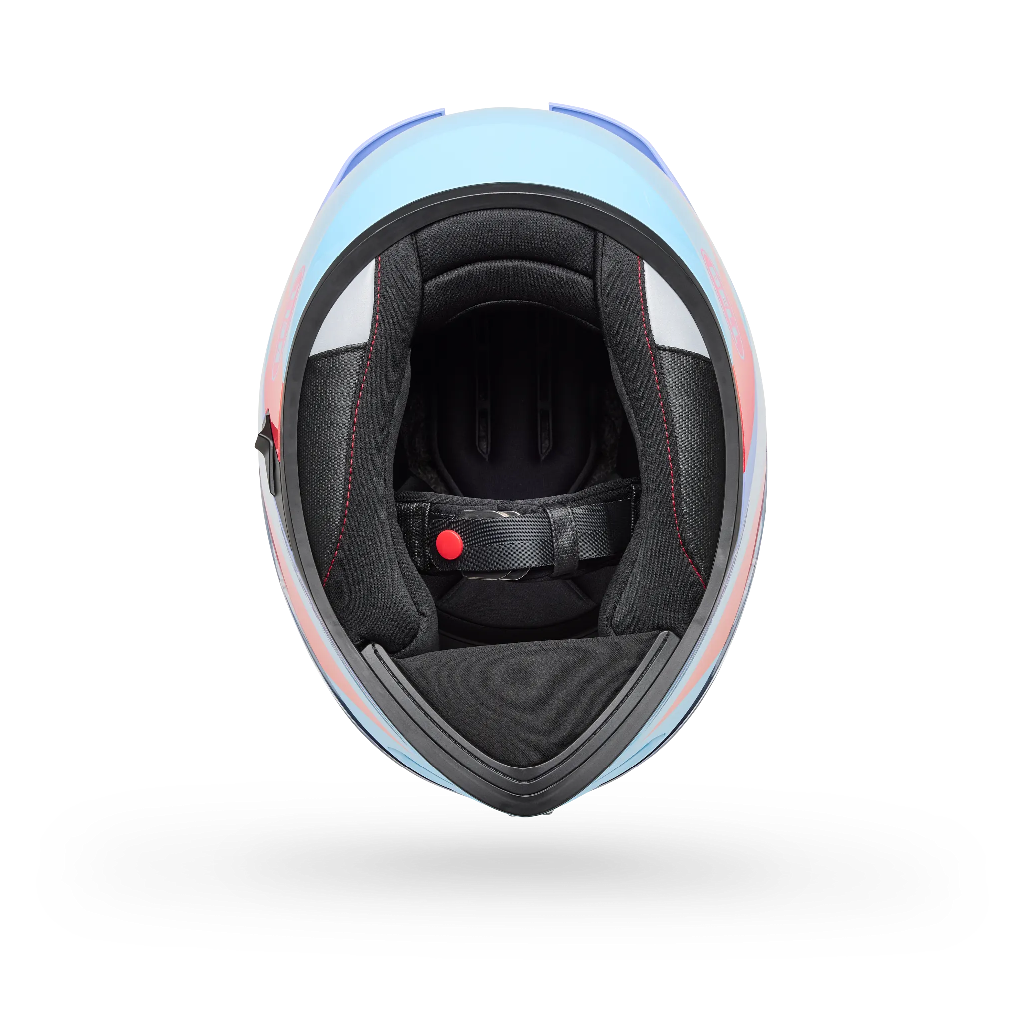 Bell Lithium Passion Full Face Motorcycle Helmet - Blue/Pink - Bottom View