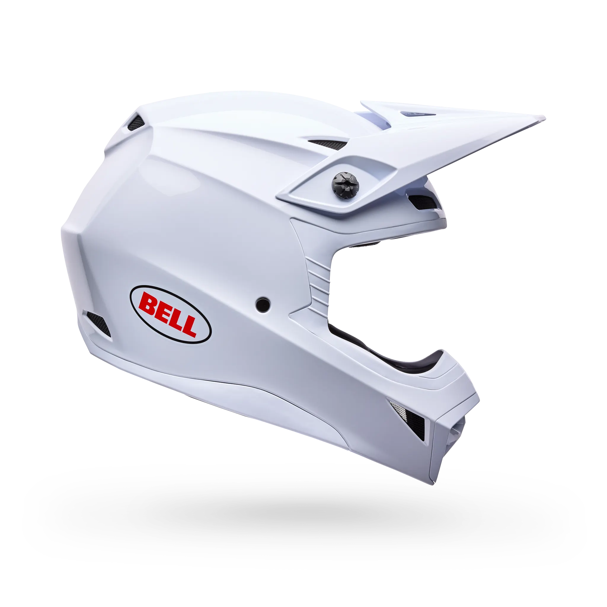 Bell MX-10 Mips Solid Motorcycle Helmet - White - Side View
