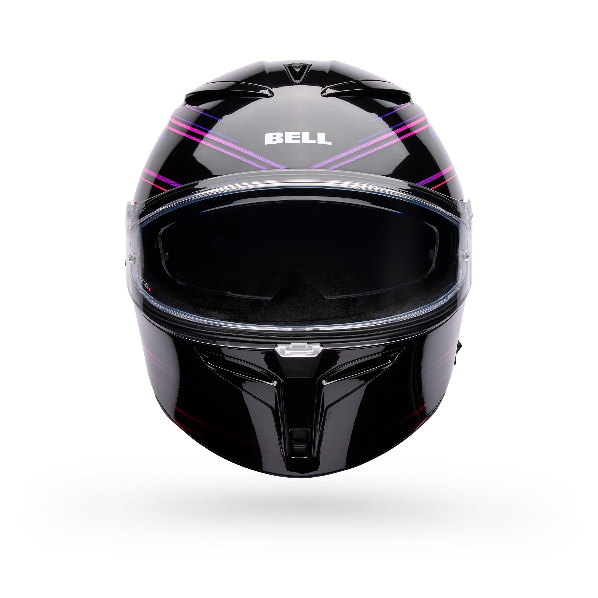 Bell Lithium Velo Full Face Motorcycle Helmet - Black/Purple - Front View