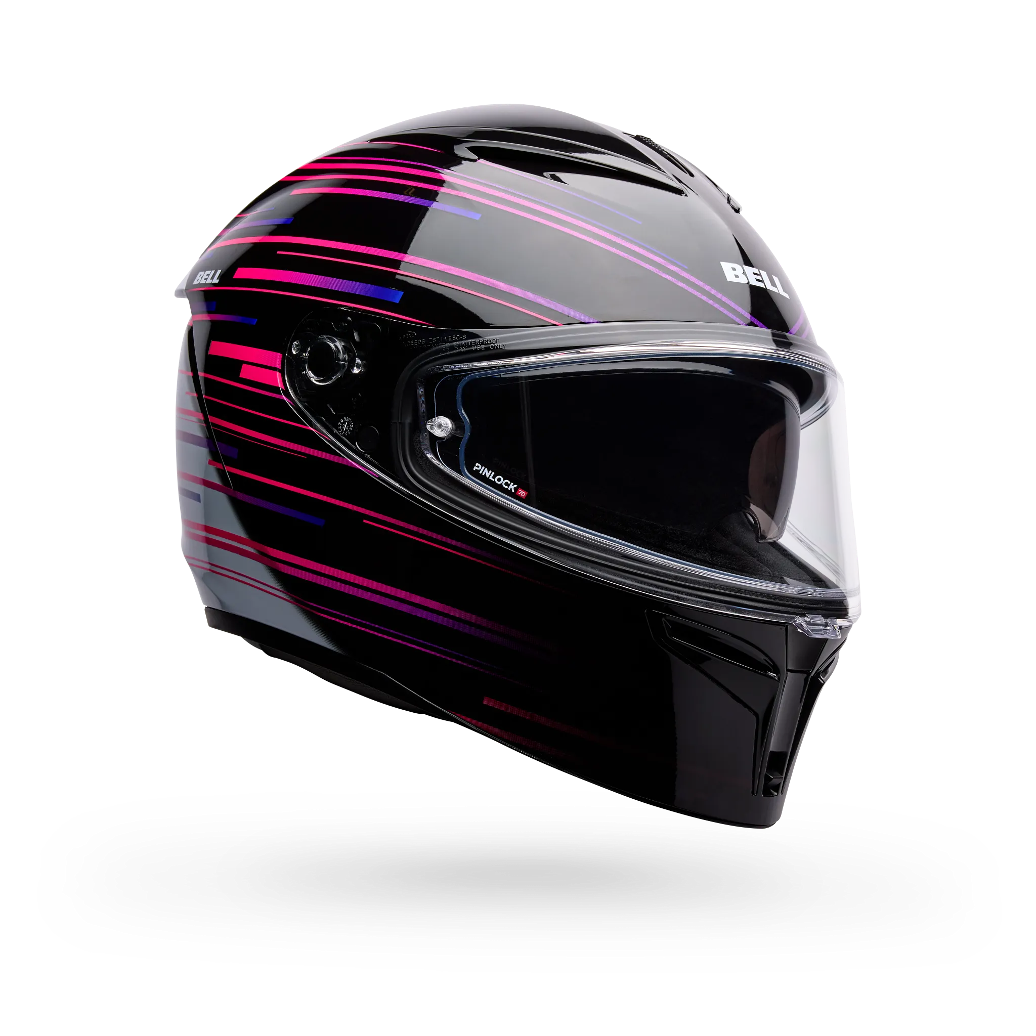Bell Lithium Velo Full Face Motorcycle Helmet - Black/Purple - Main