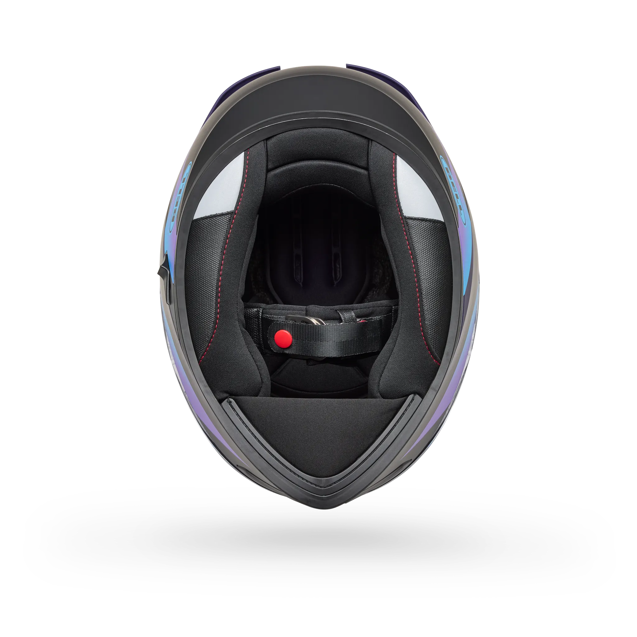 Bell Lithium Passion Full Face Motorcycle Helmet - Black/Purple - Bottom View