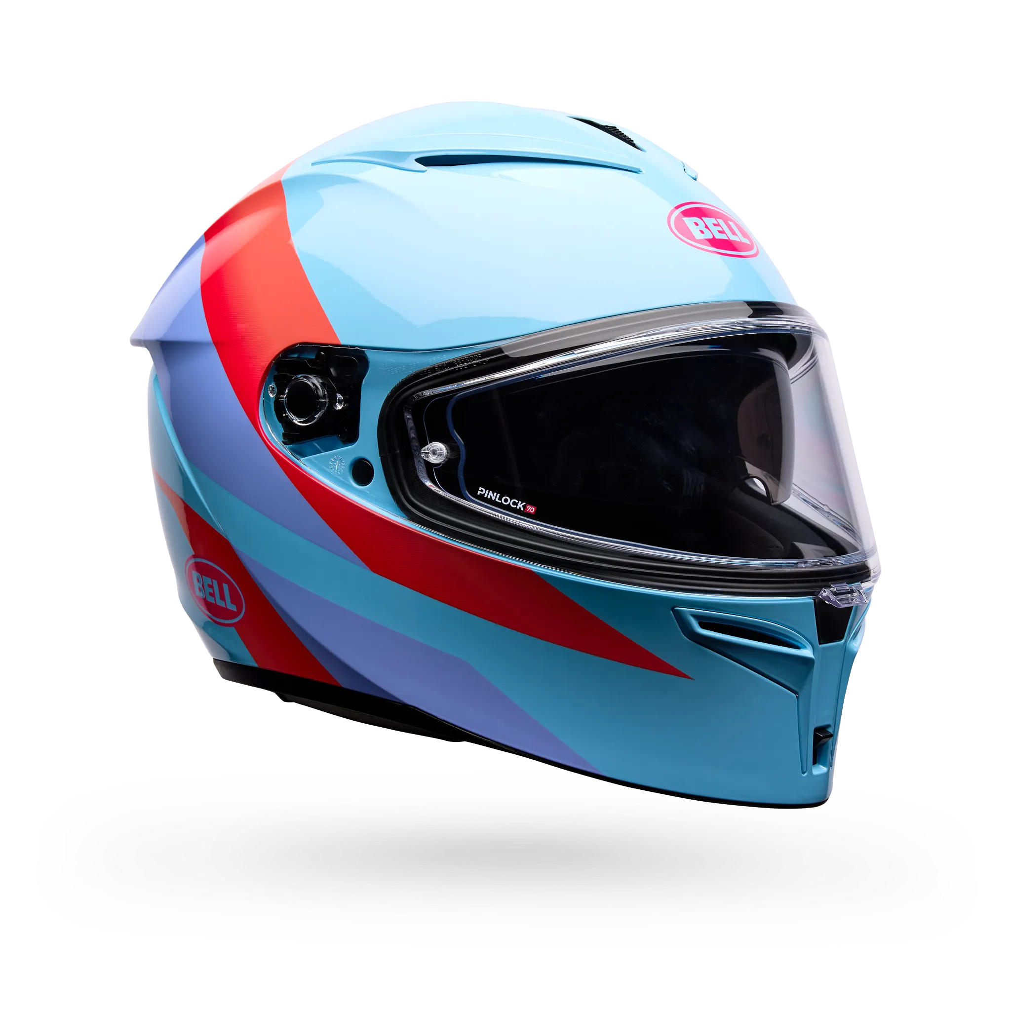 Bell Lithium Passion Full Face Motorcycle Helmet - Blue/Pink - Main