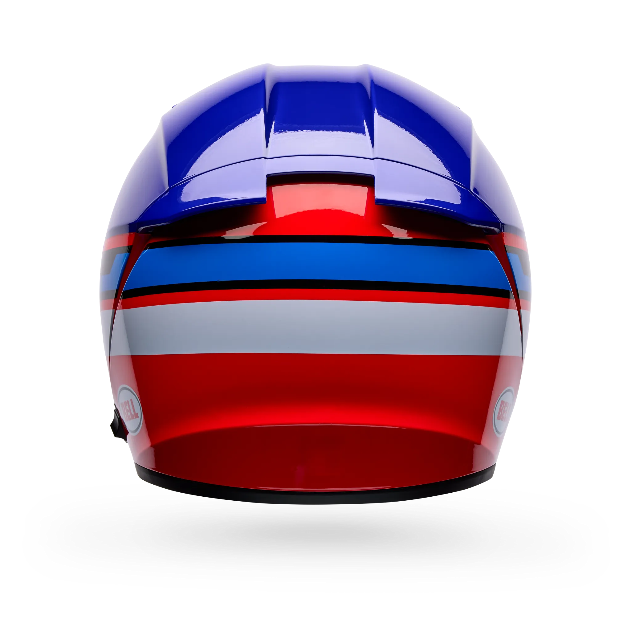 Bell Lithium Motion Full Face Motorcycle Helmet - Blue/Red - Back View