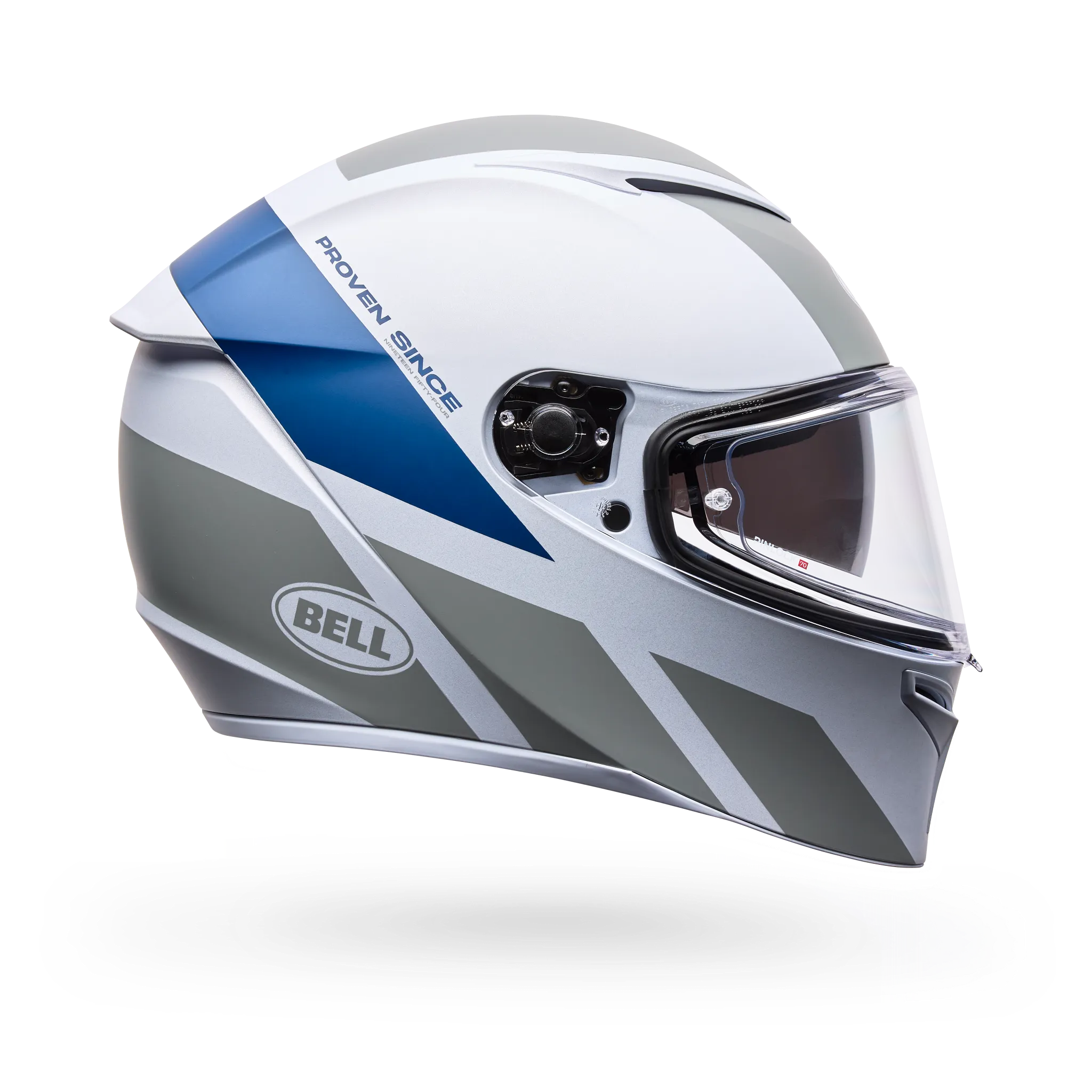 Bell Lithium Mips Tech Full Face Motorcycle Helmet - White/Grey - Side View