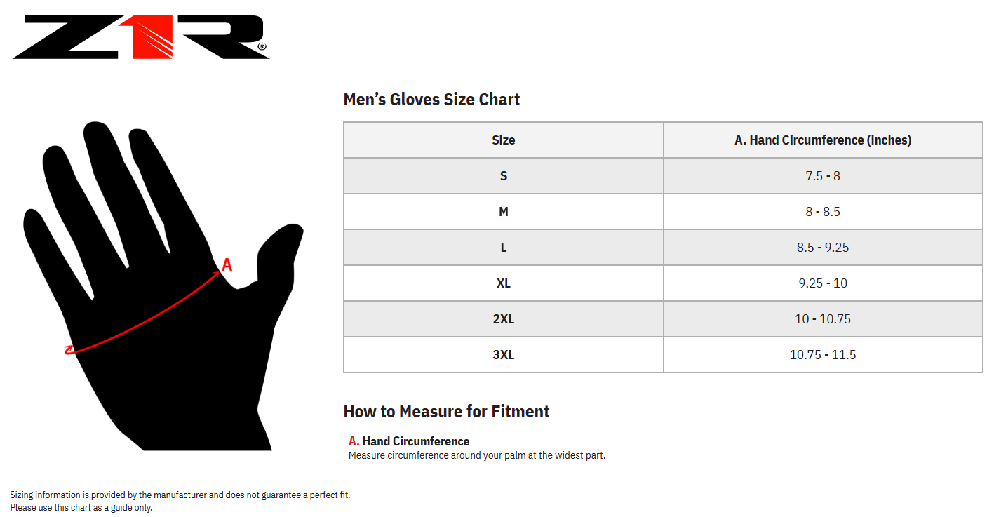 Z1R Men's 243 Leather Gloves