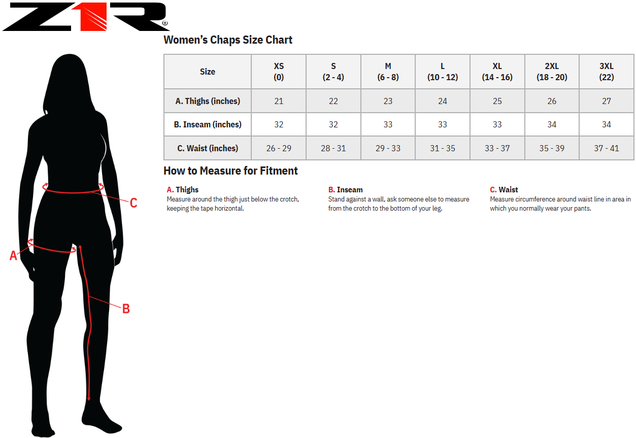 Z1R Women's Sabot Leather Chaps