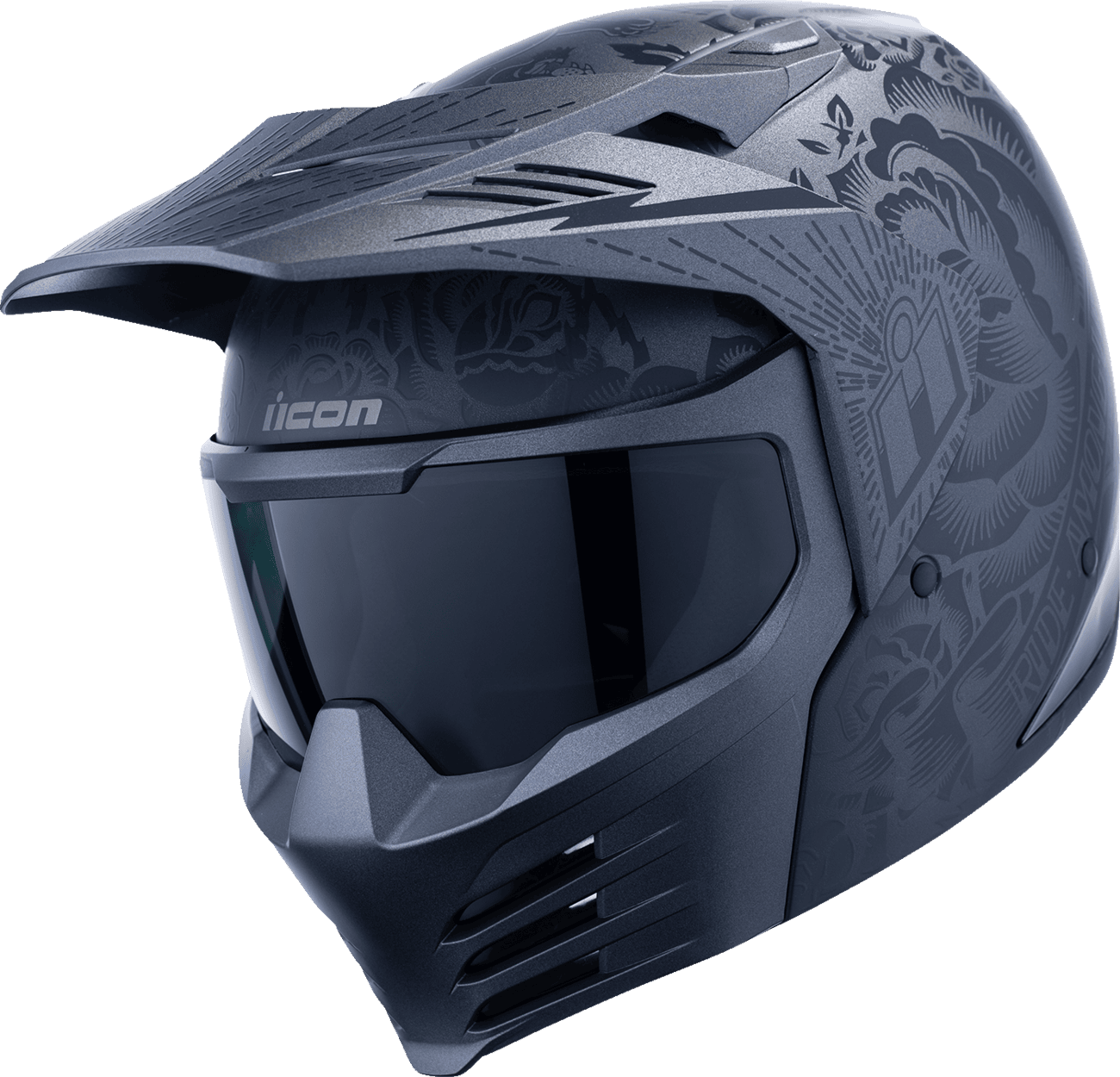 Icon Elsinore Darkgard Modular Motorcycle Helmet