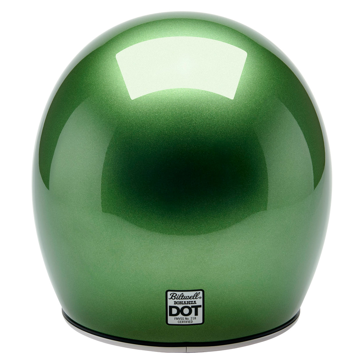Biltwell Bonanza Metallic Irish Green Open Face Motorcycle Helmet
