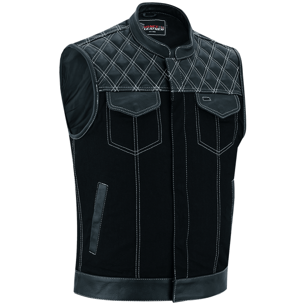 COOTIE ”Padded Trucker Vest” VICTORIOUS Distressed Denim Jean Vest Jacket DK101 - Classic