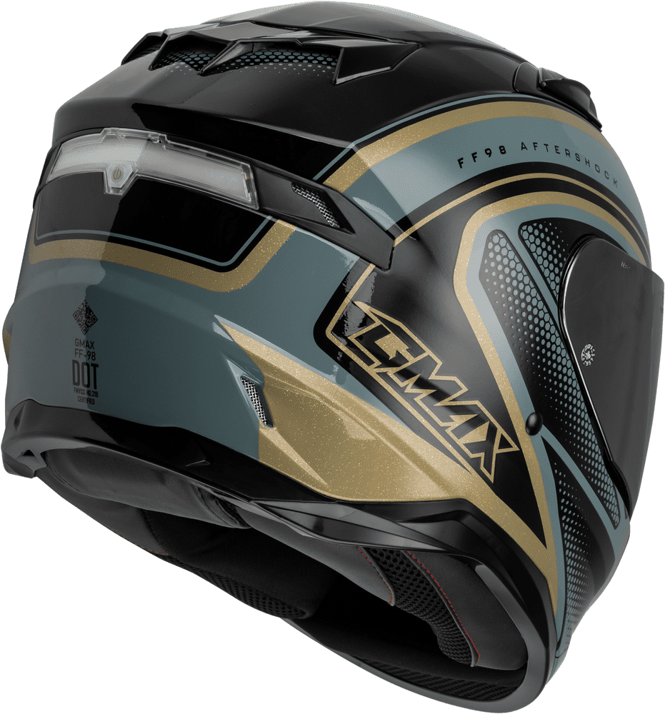 GMAX FF-98 Aftershock Helmet - Grey/Gold Metallic - XL GMAX FF-98 Aftershock Helmet - Grey/Gold Metallic - XL