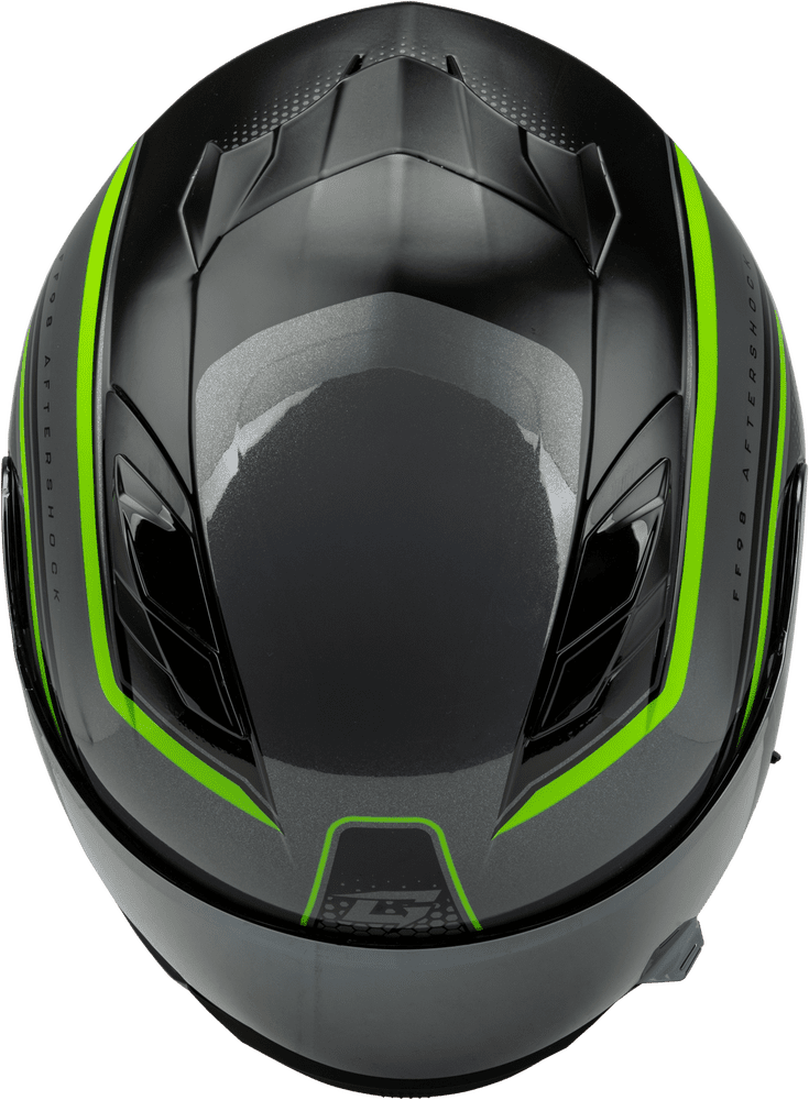 Ff 98 Aftershock Helmet Grey/Neon Green LG Ff 98 Aftershock Helmet Grey/Neon Green LG