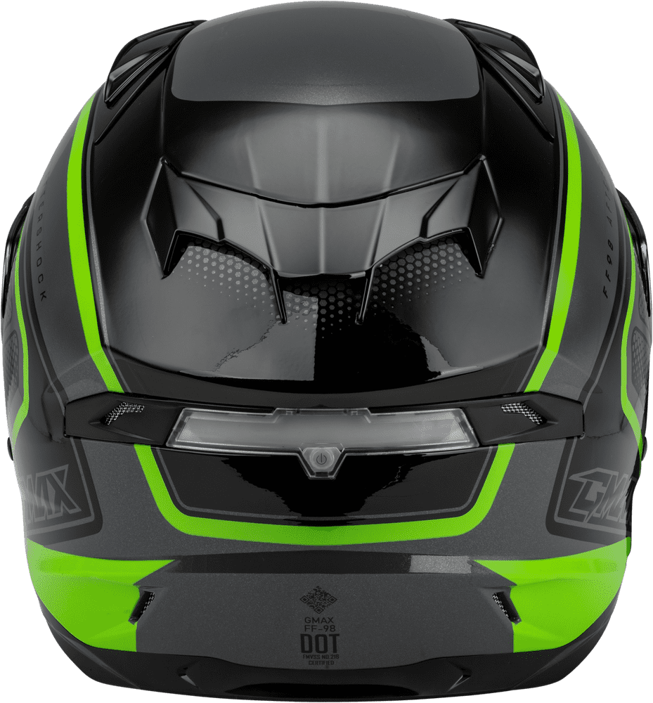 Ff 98 Aftershock Helmet Grey/Neon Green LG Ff 98 Aftershock Helmet Grey/Neon Green LG
