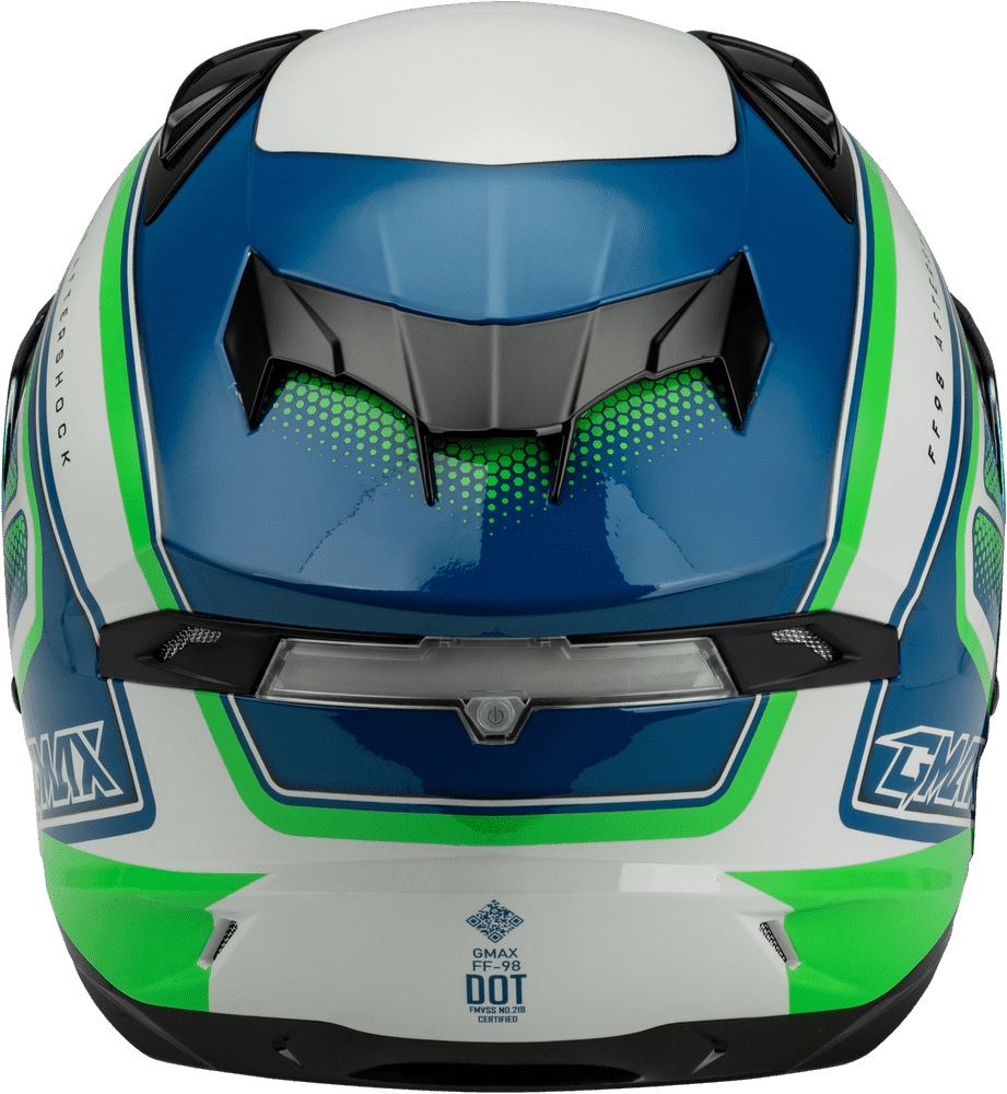 Ff 98 Aftershock Helmet White/Neon Green Md Ff 98 Aftershock Helmet White/Neon Green Md