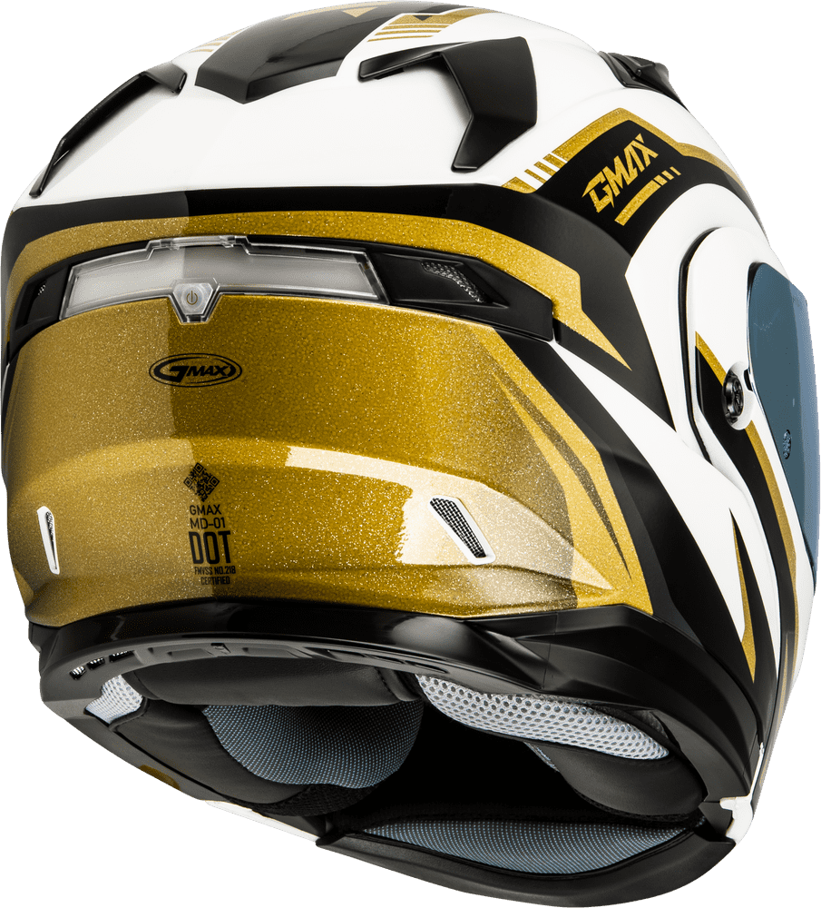 Gmax MD-01 Volta White Gold Modular Motorcycle Helmet