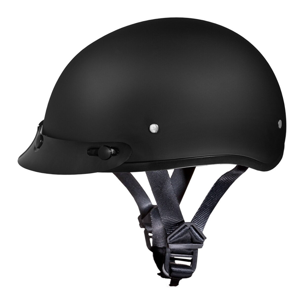 Daytona Skull Cap Half Helmet with Peak Visor - Team Motorcycle