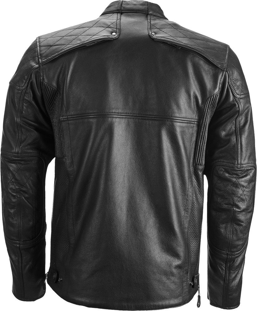 Highway 21 Gasser Leather Motorcycle Jacket - back view