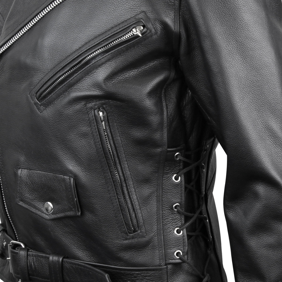 Men's Conceal Carry Insulated Liner Black Leather Jacket