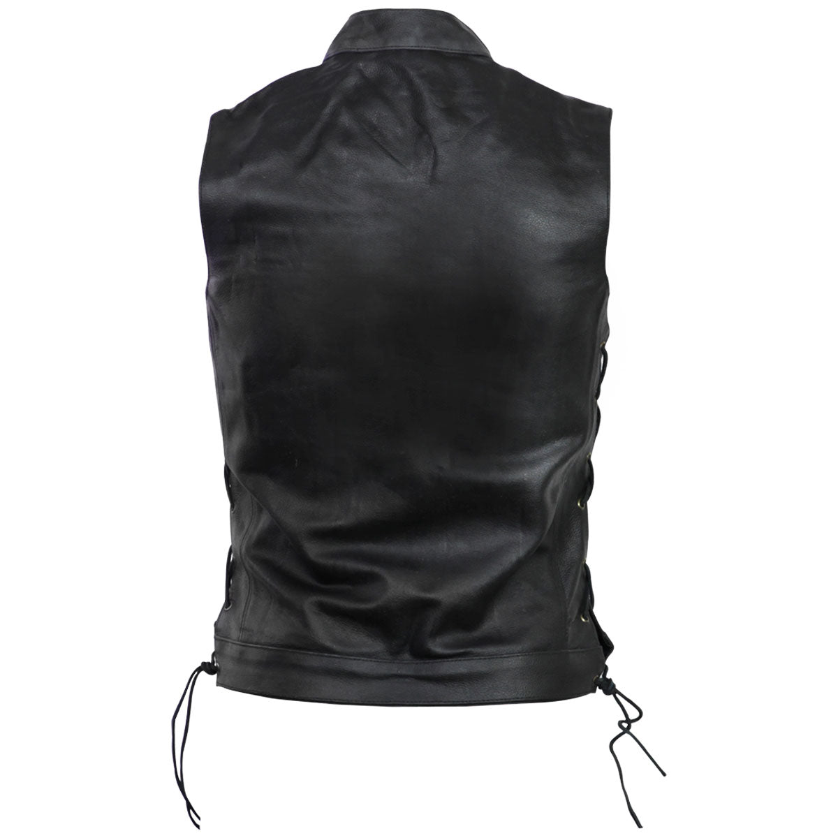Jafurm Men's Leather Motorcycle Club Vest