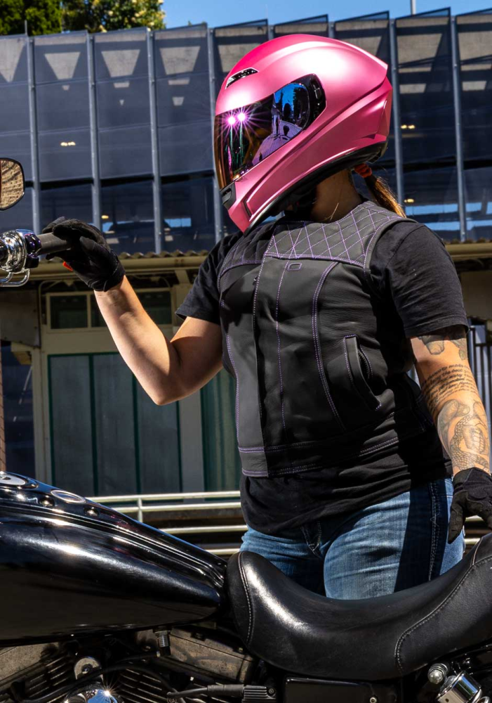 Pink Ladies Full Face Motorcycle Helmets Z1R Jackal Satin Pink