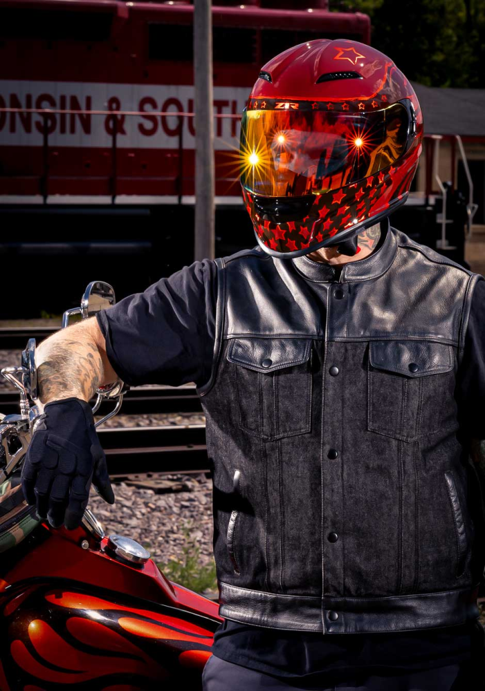 Z1R Jackal Patriot Full Face Motorcycle Helmet