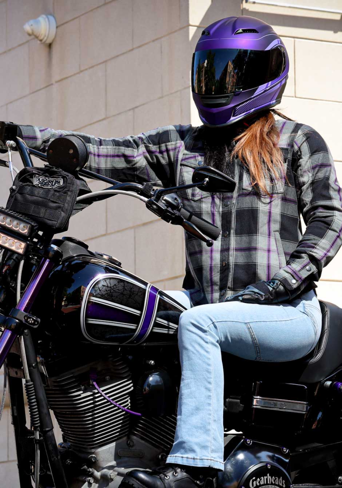 Z1R Jackal Dark Matter Purple Full Face Motorcycle Helmet